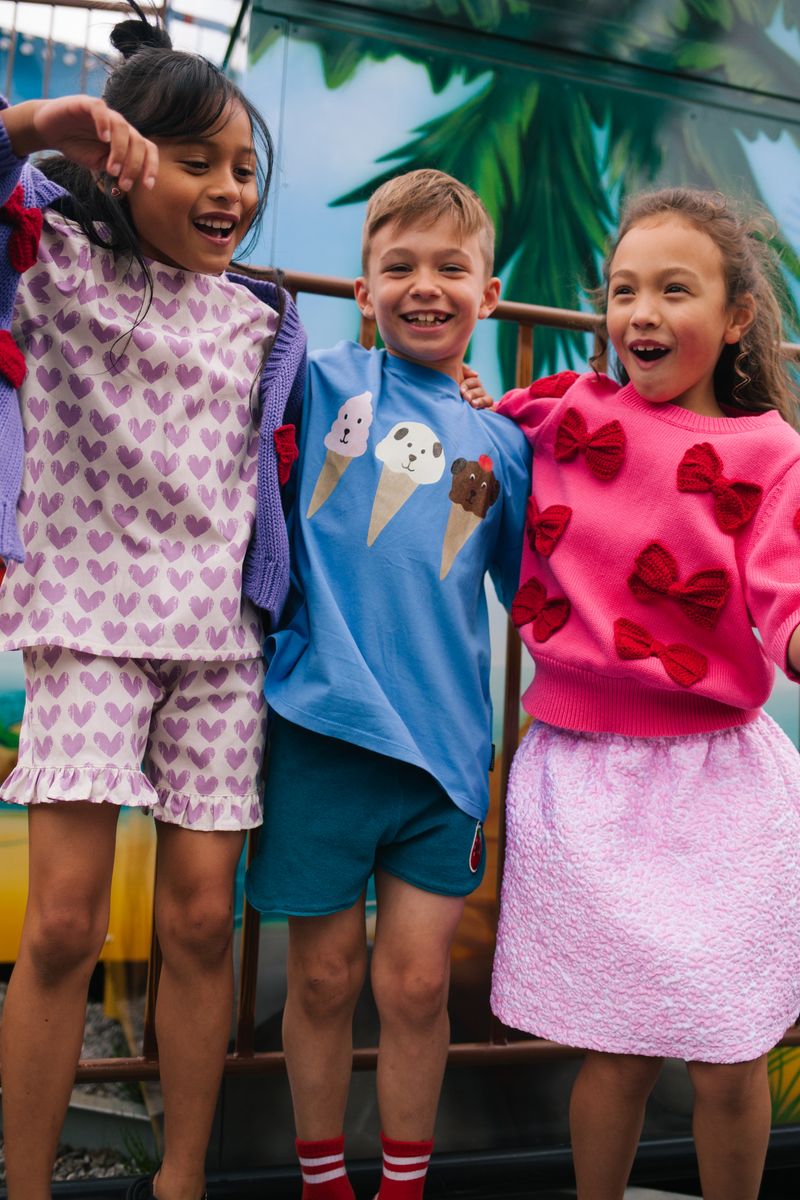 Daily Brat Flower Rok Soft Pink Girls