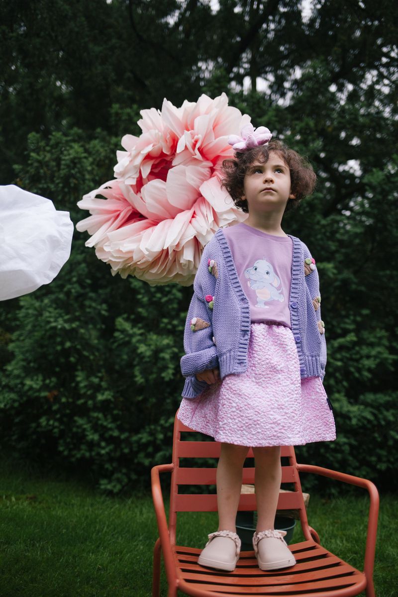 Daily Brat Flower Rok Soft Pink Girls