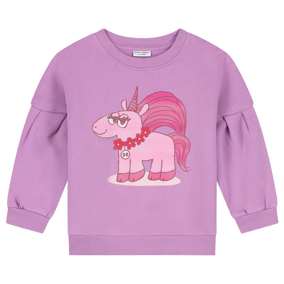 Daily Brat Sassy Unicorn Sweater Purple