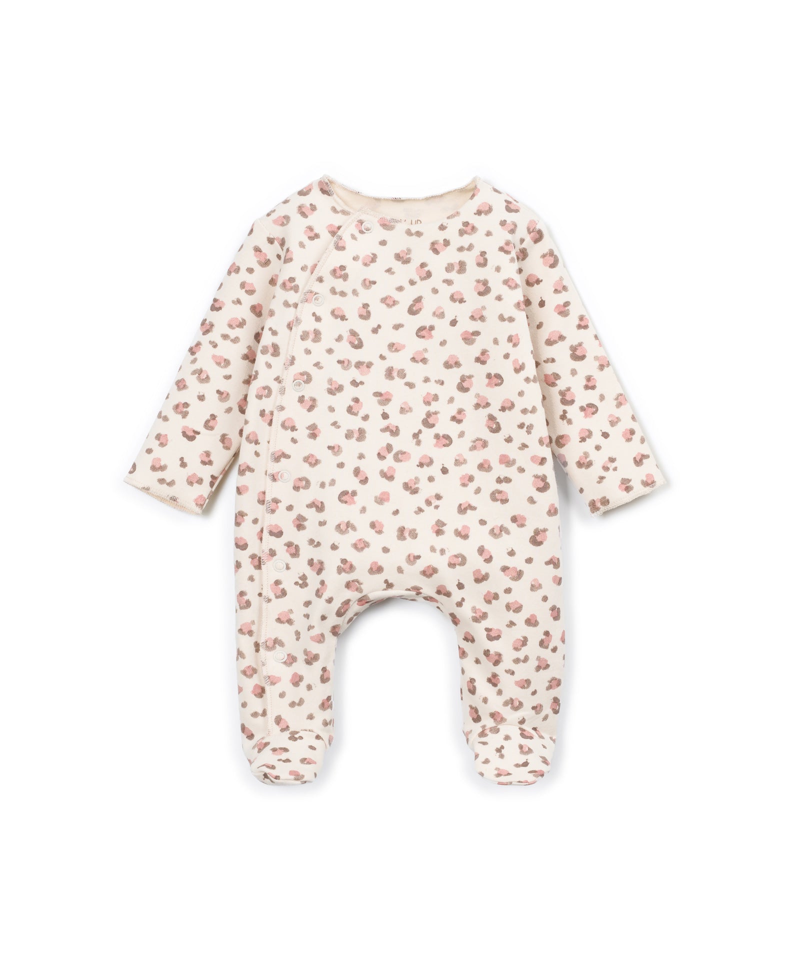 Play Up Printed Rib Jumpsuit Roze Leopard