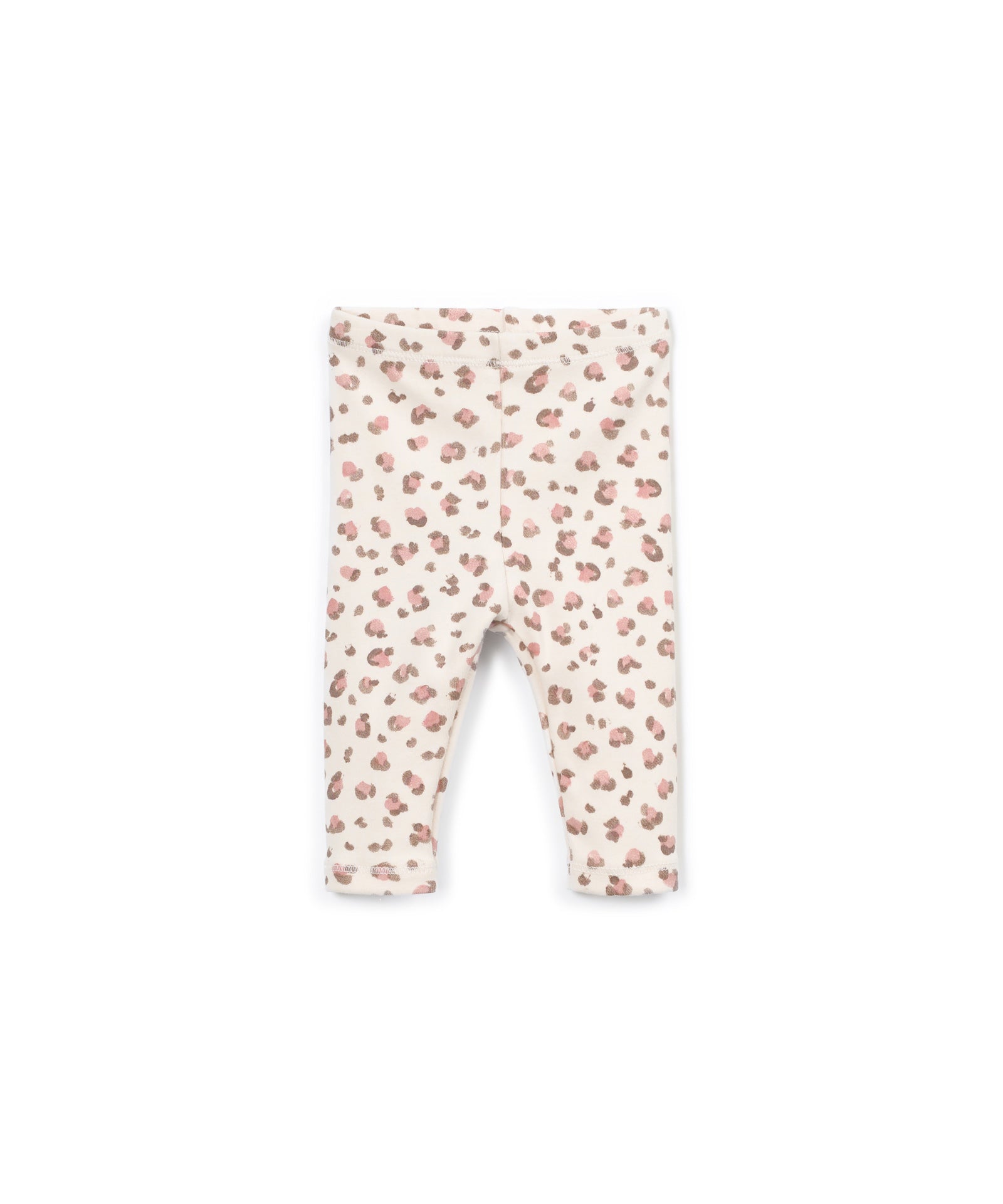 Play Up Printed Rib Legging Baby Pink Leopard