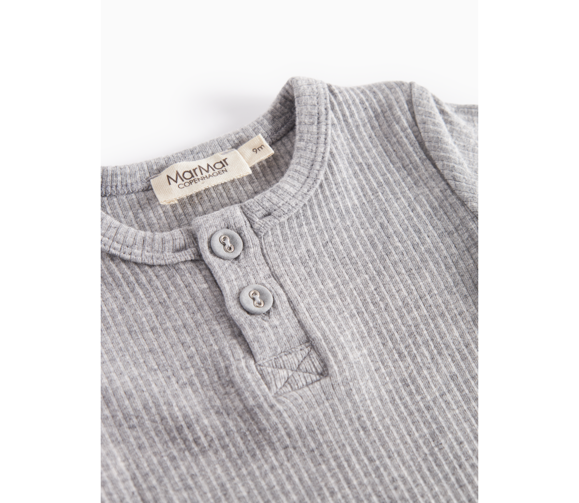 MarMar Copenhagen Modal Grey Melange Baby Romper