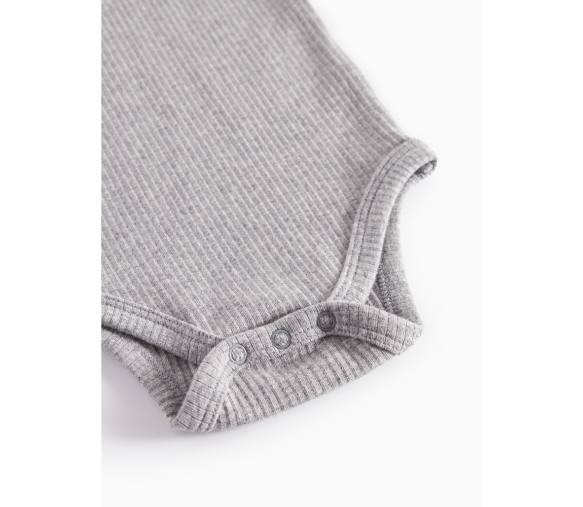 MarMar Copenhagen Modal Grey Melange Baby Romper