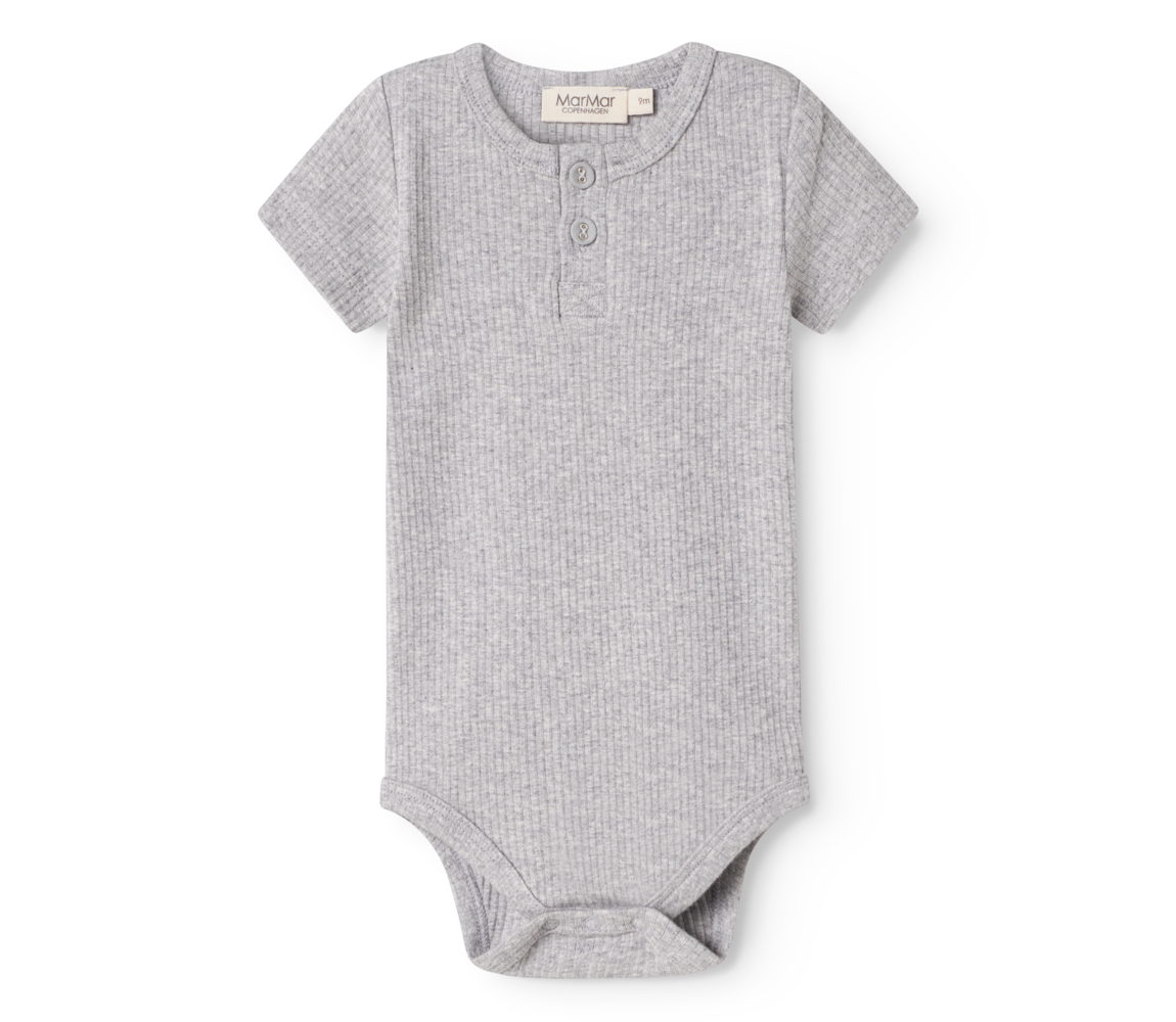 MarMar Copenhagen Modal Grey Melange Baby Romper