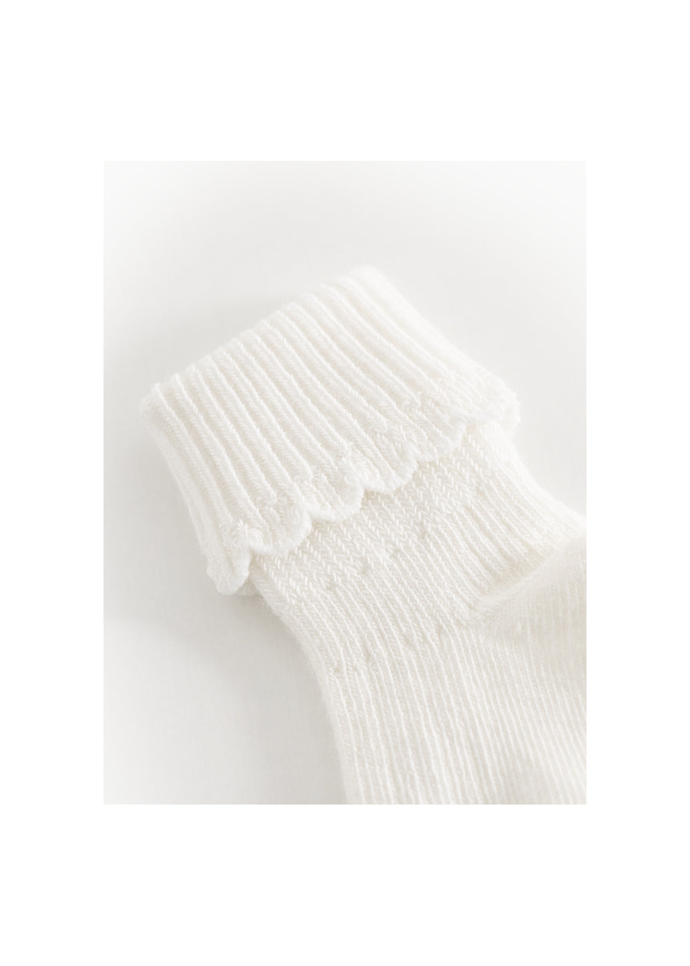MarMar Copenhagen Newborn Socks Scallop 2-pack Gentle White