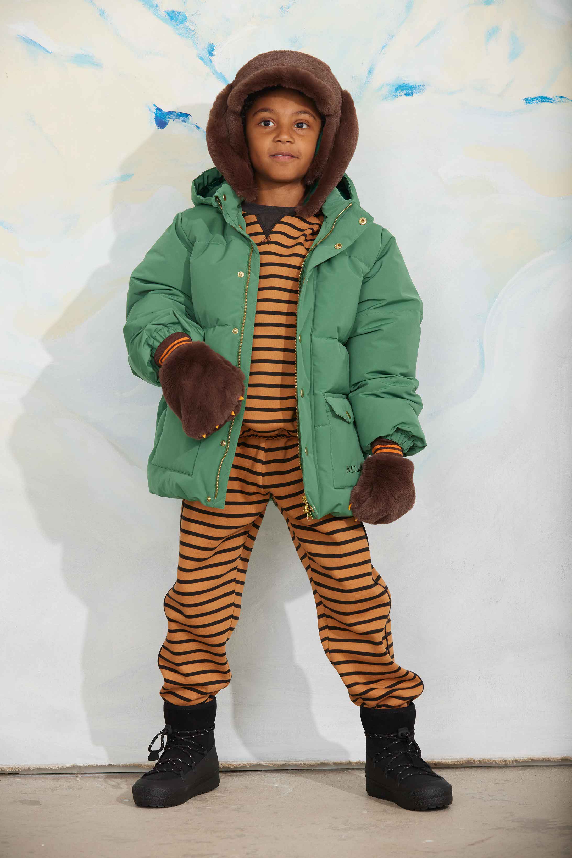 Mini Rodini Solid Heavy Puffer Groen