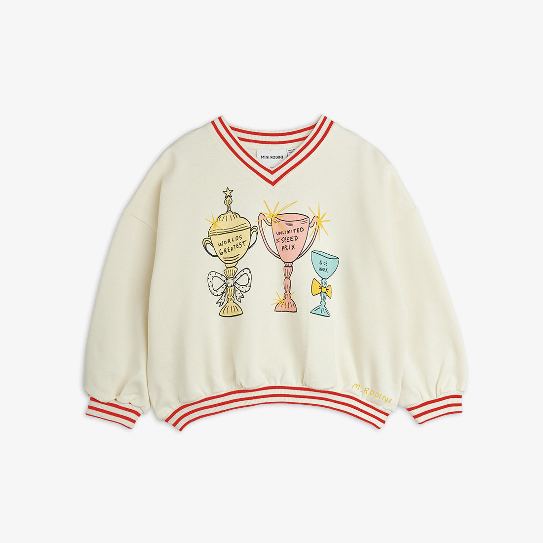 Mini Rodini Trophies Sp V-Neck Sweatshirt