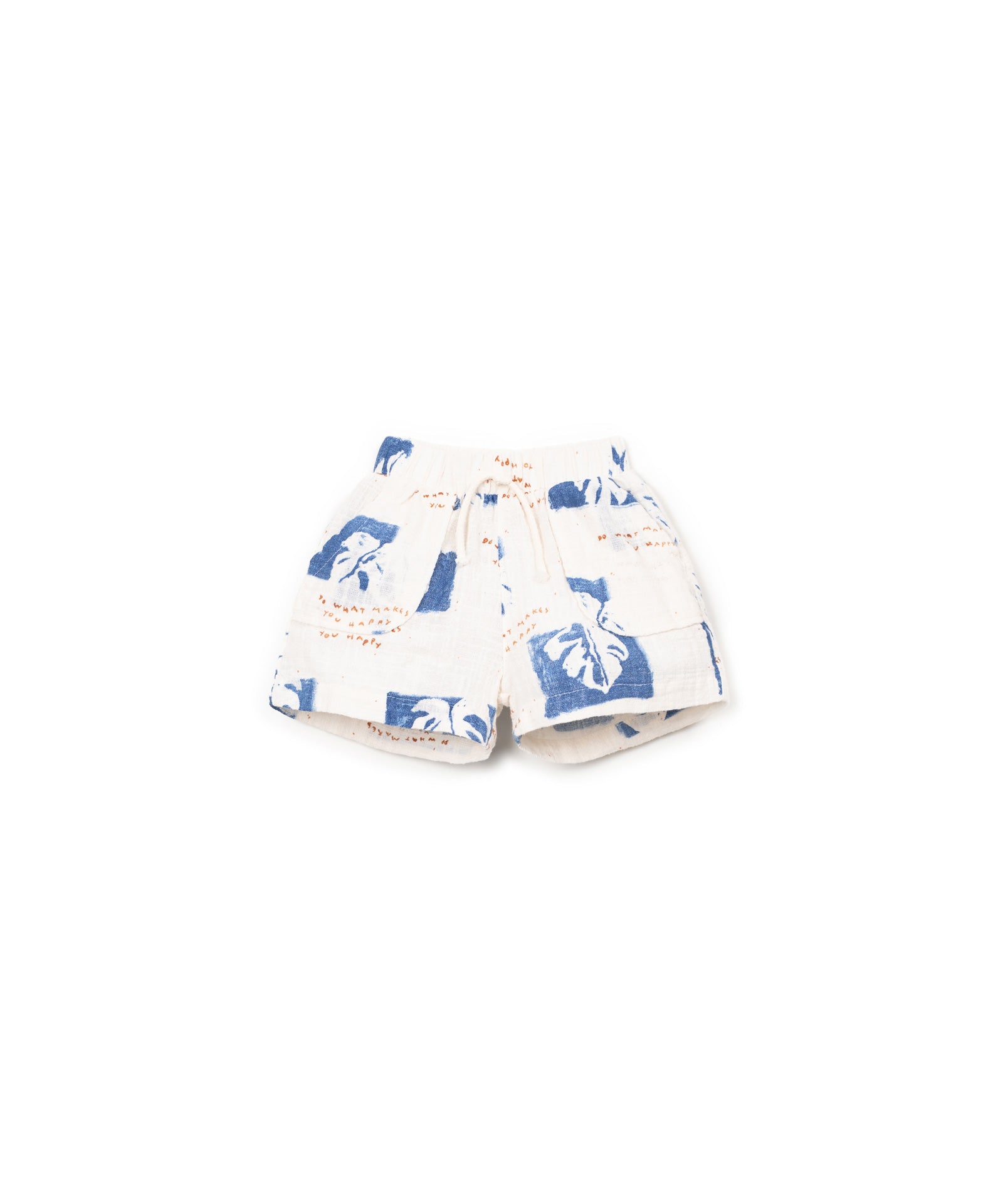 Play Up Printed Woven Happy Shorts Blauw