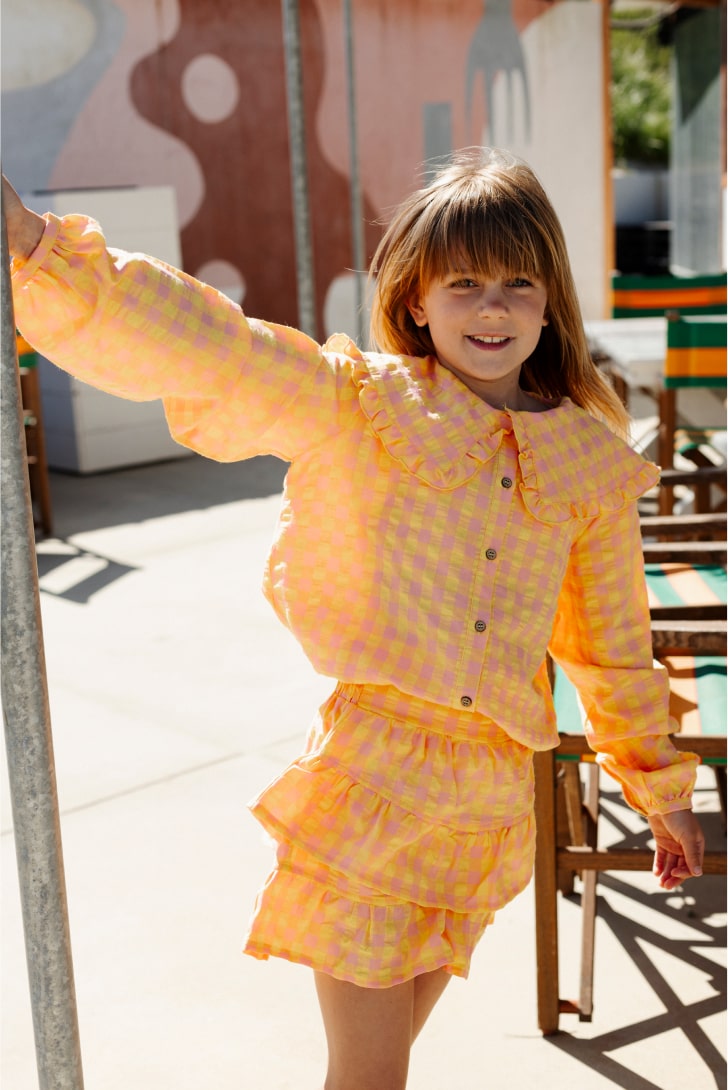 Ammehoela Short Yellow-Coral Girls
