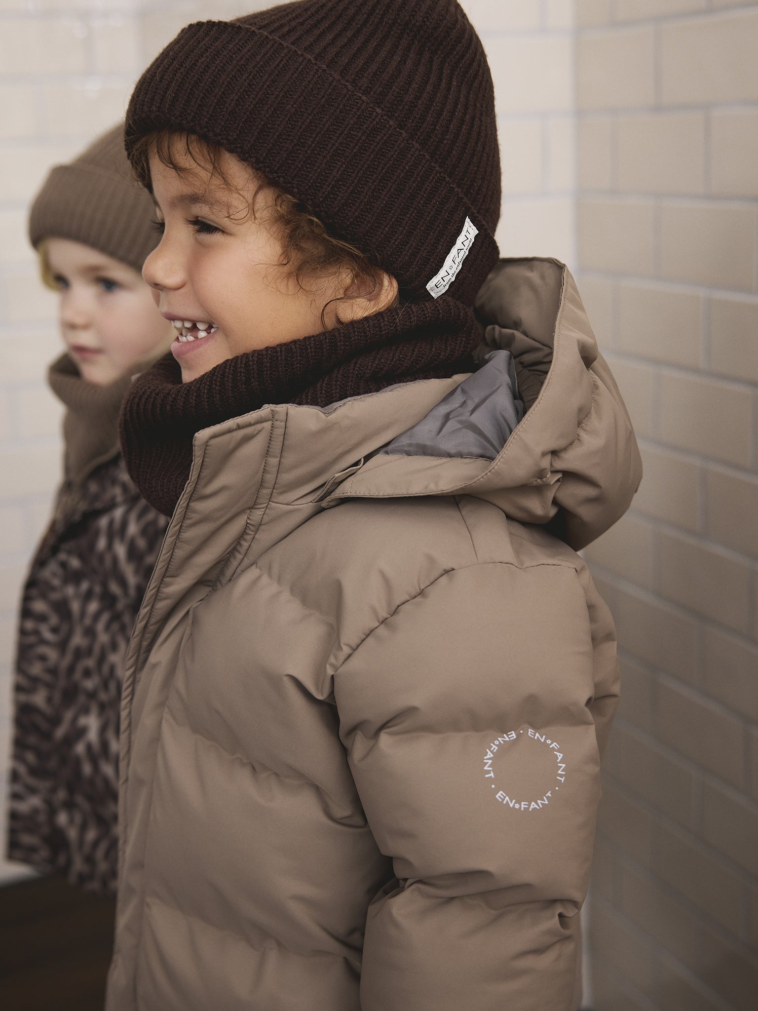 Enfant Beanie W. Lining Coffee Bean