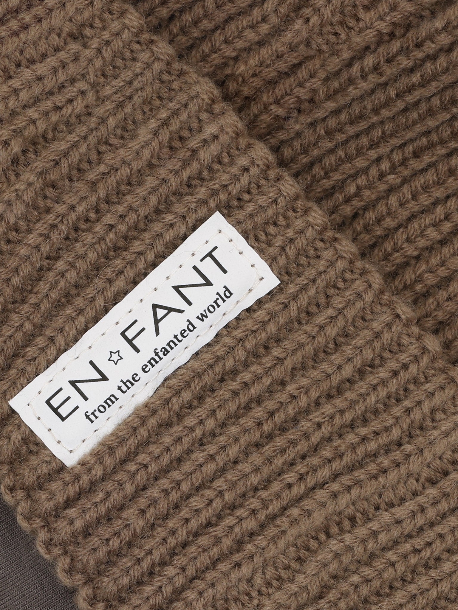 Enfant Beanie W Lining Pine Bark