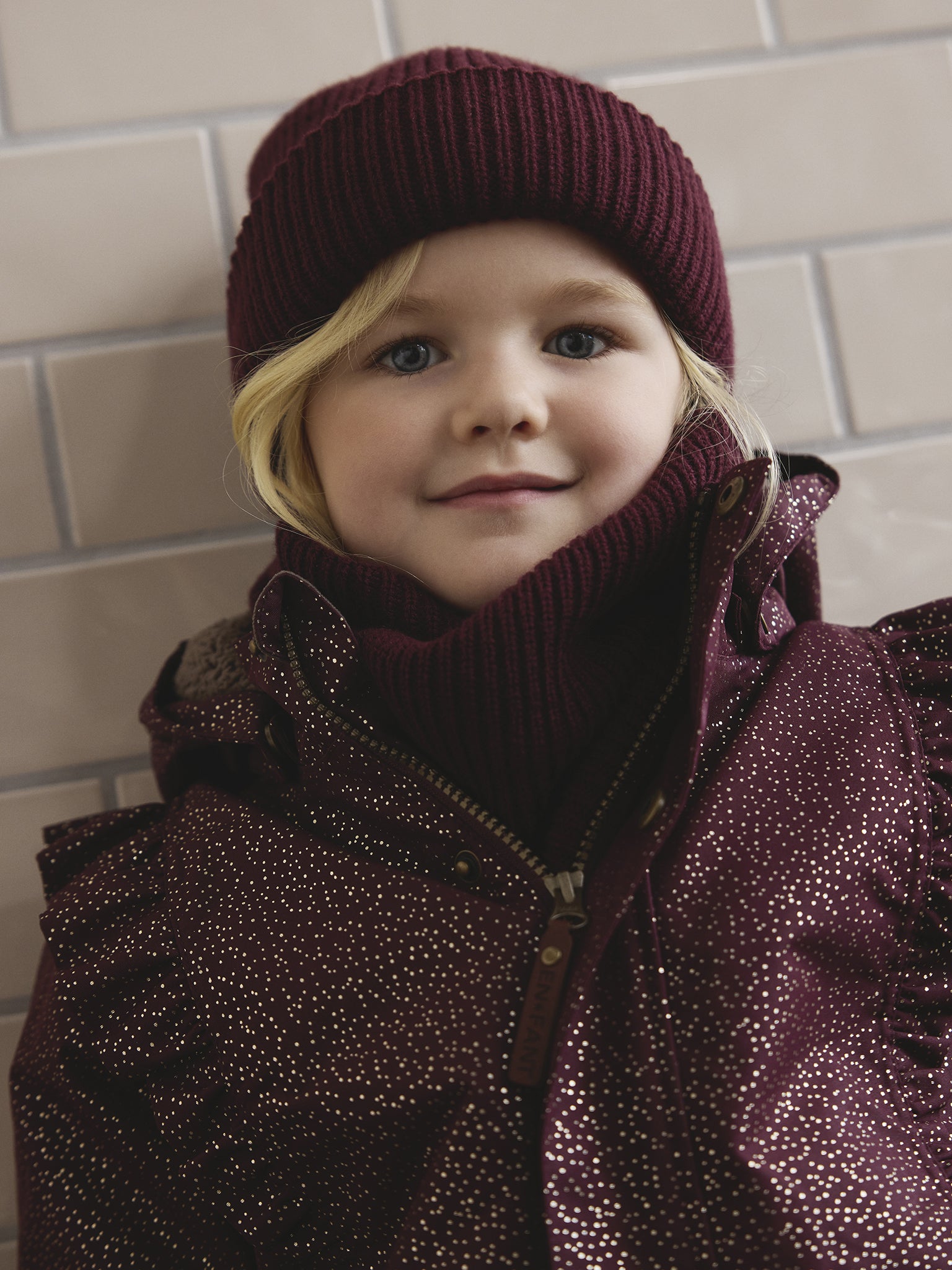 Enfant Beanie W Lining Port Royale