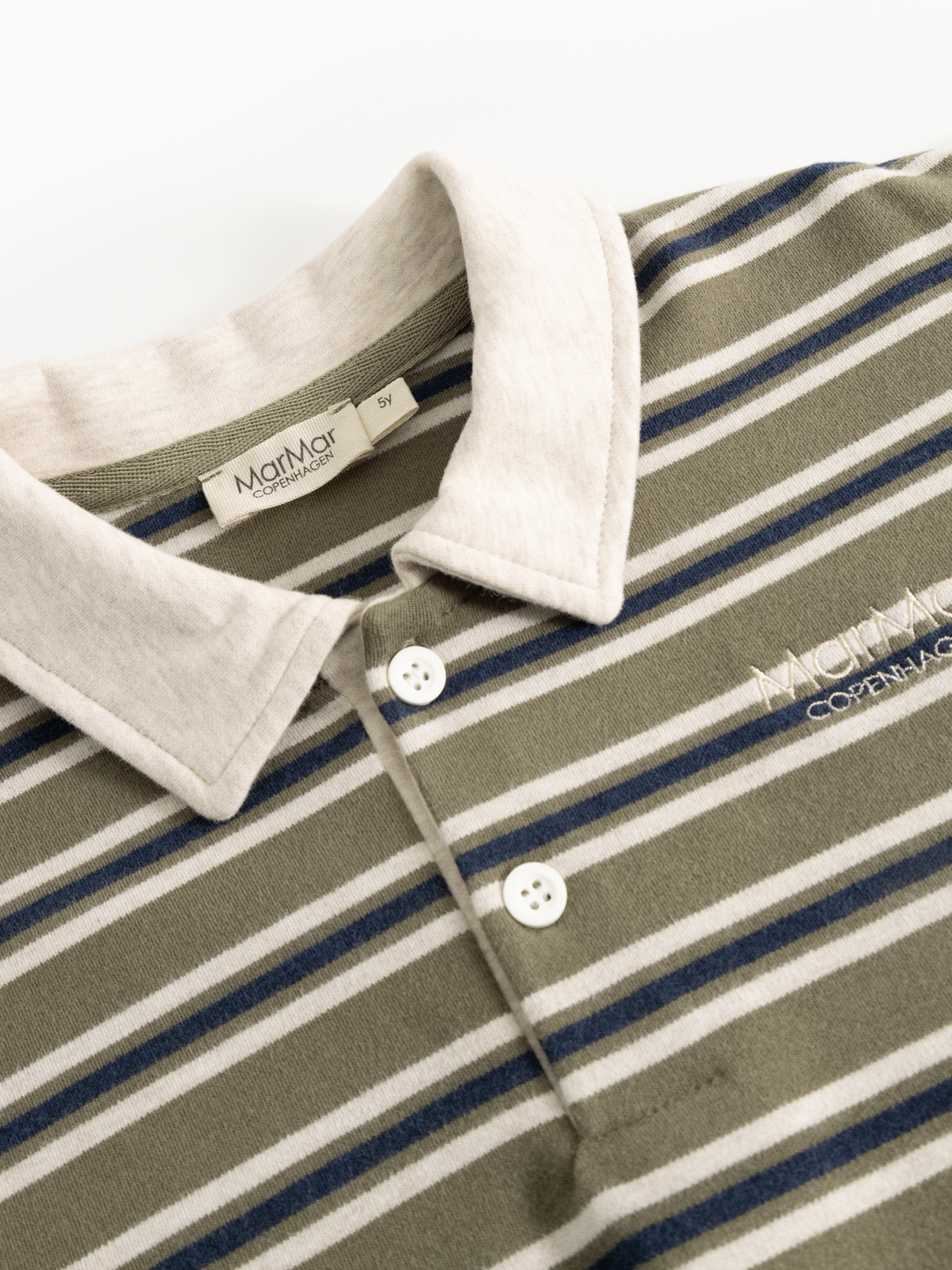 MarMar Copenhagen Thanos Polo Seaweed Stripe