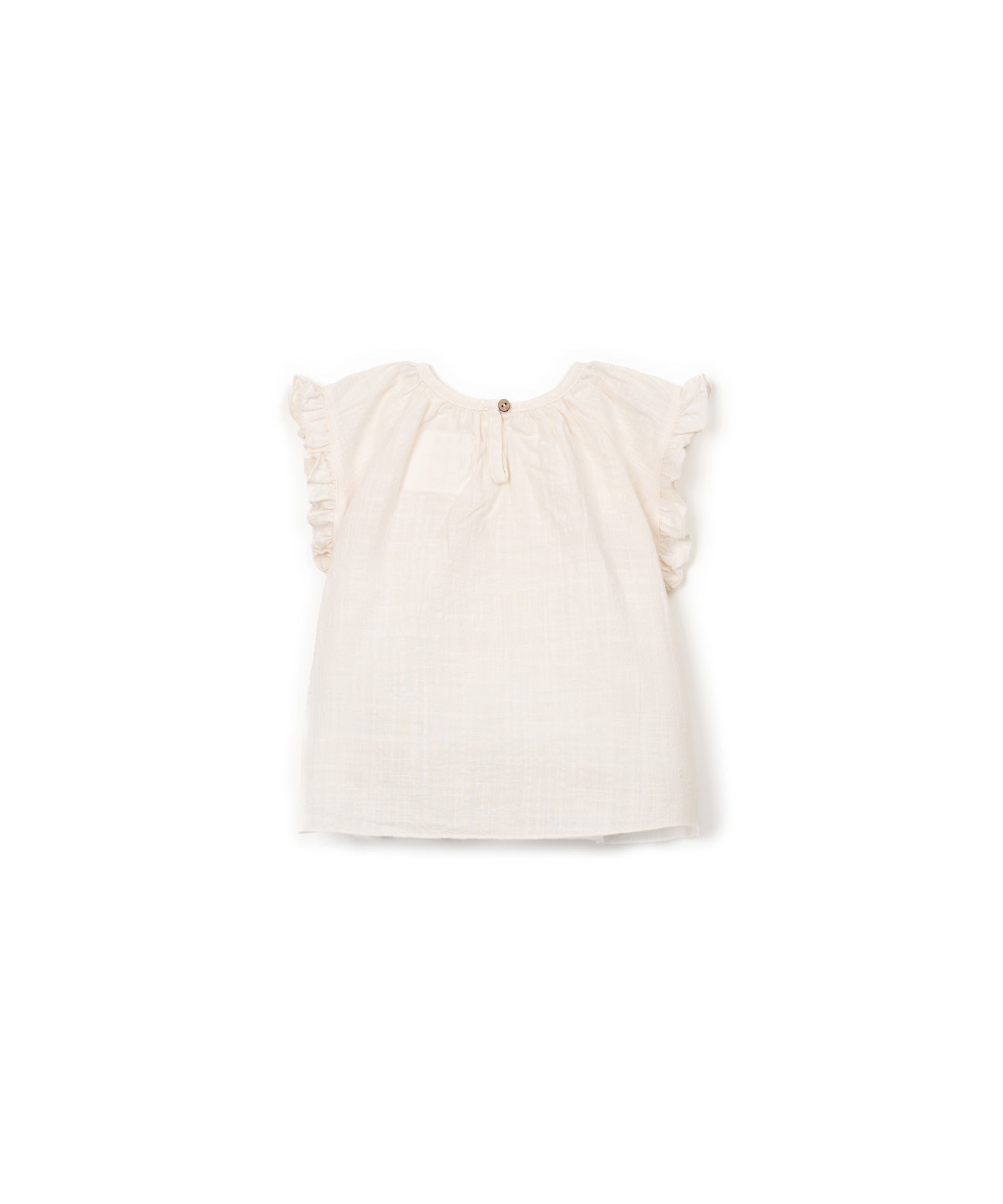 Play Up Baby Beige Mixed Dress Ruffle Mouw