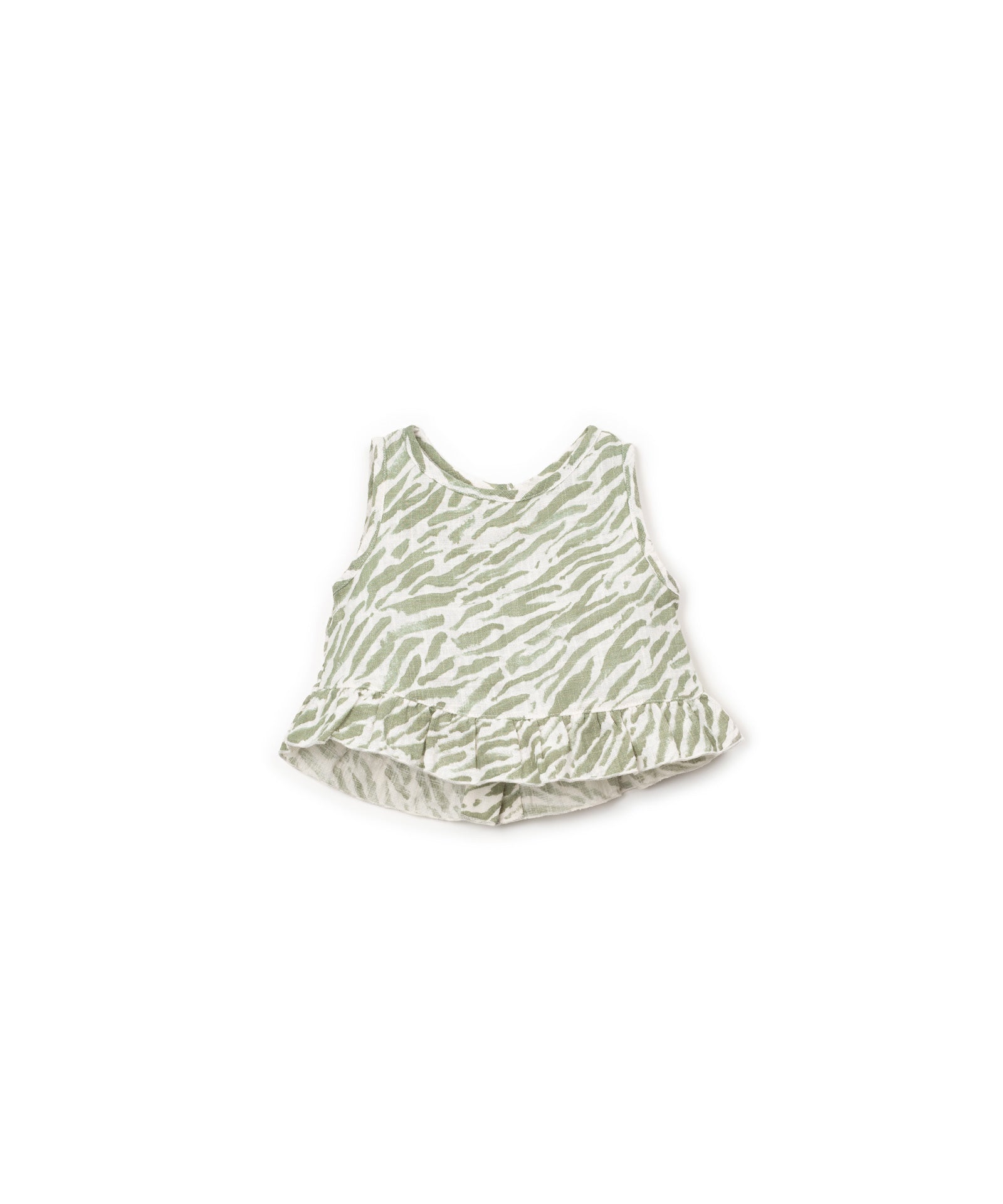 Play Up Baby Zebra Printed Woven Top Green
