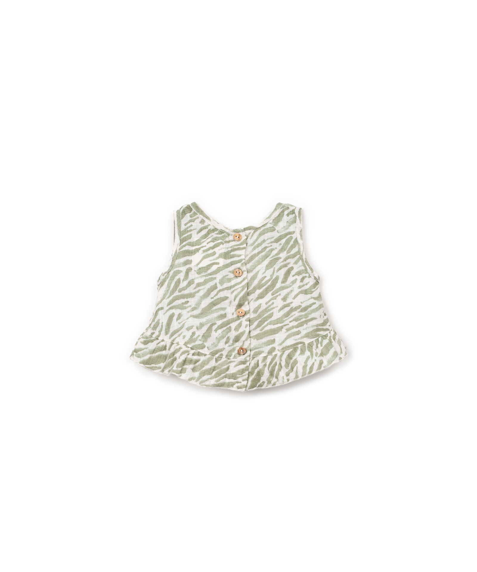 Play Up Baby Zebra Printed Woven Top Green