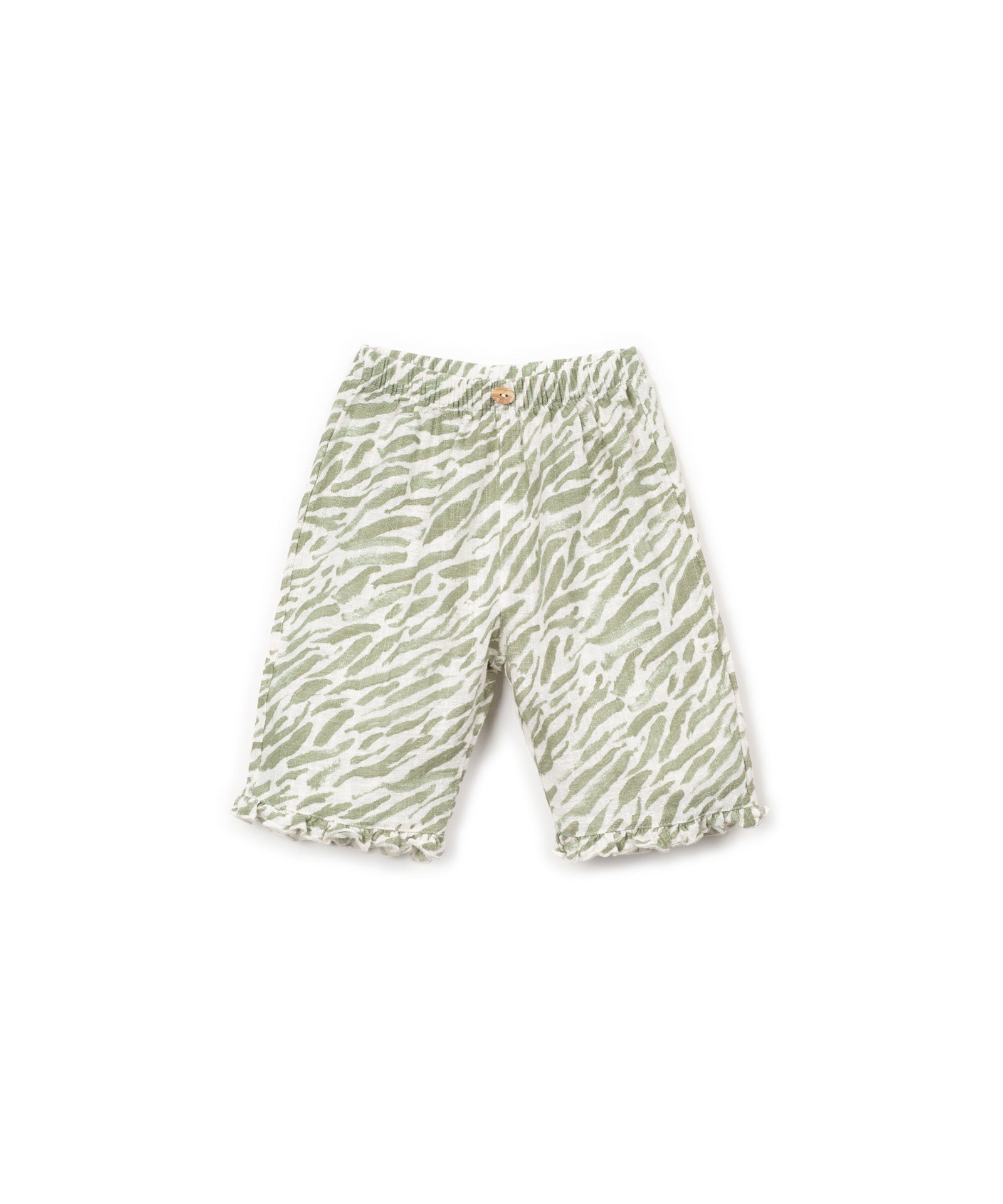 Play Up Printed Woven Baby Trousers Groen Beige