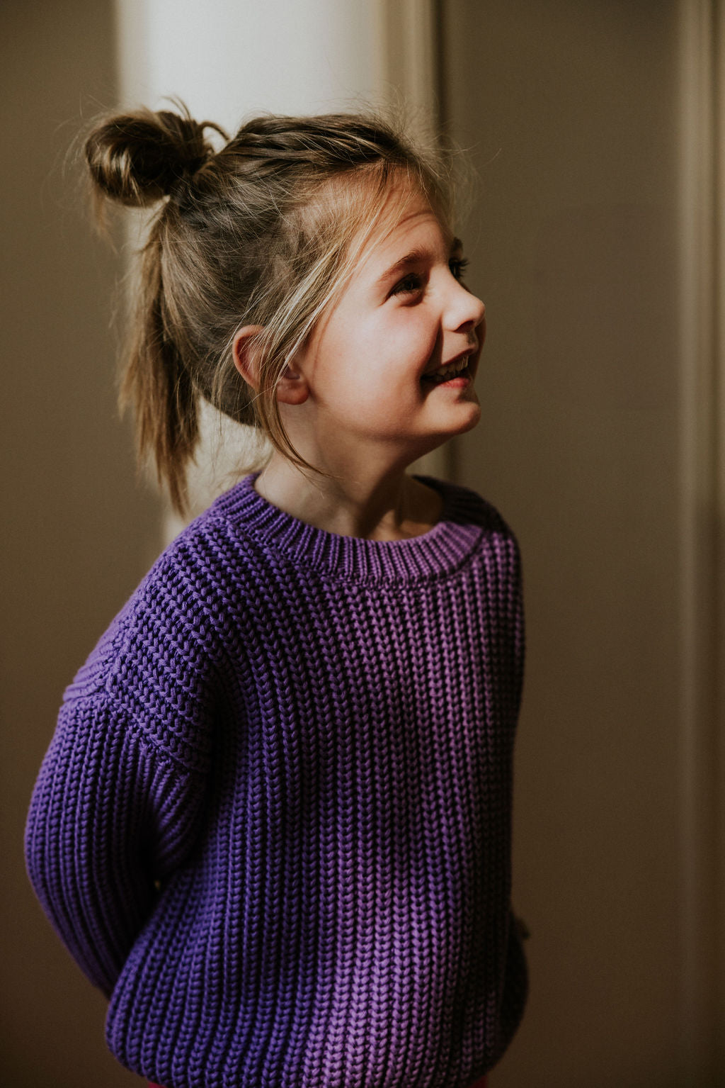 Yuki Chunky Knitted Sweater Amethyst Unisex