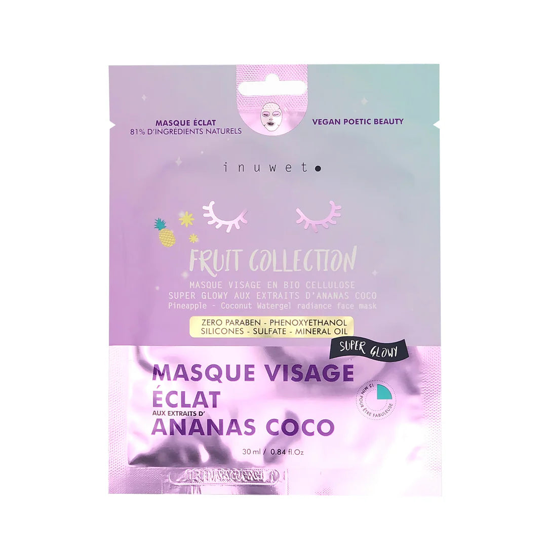 Inuwet Radiance Mask Fruit Collection Panas Coco