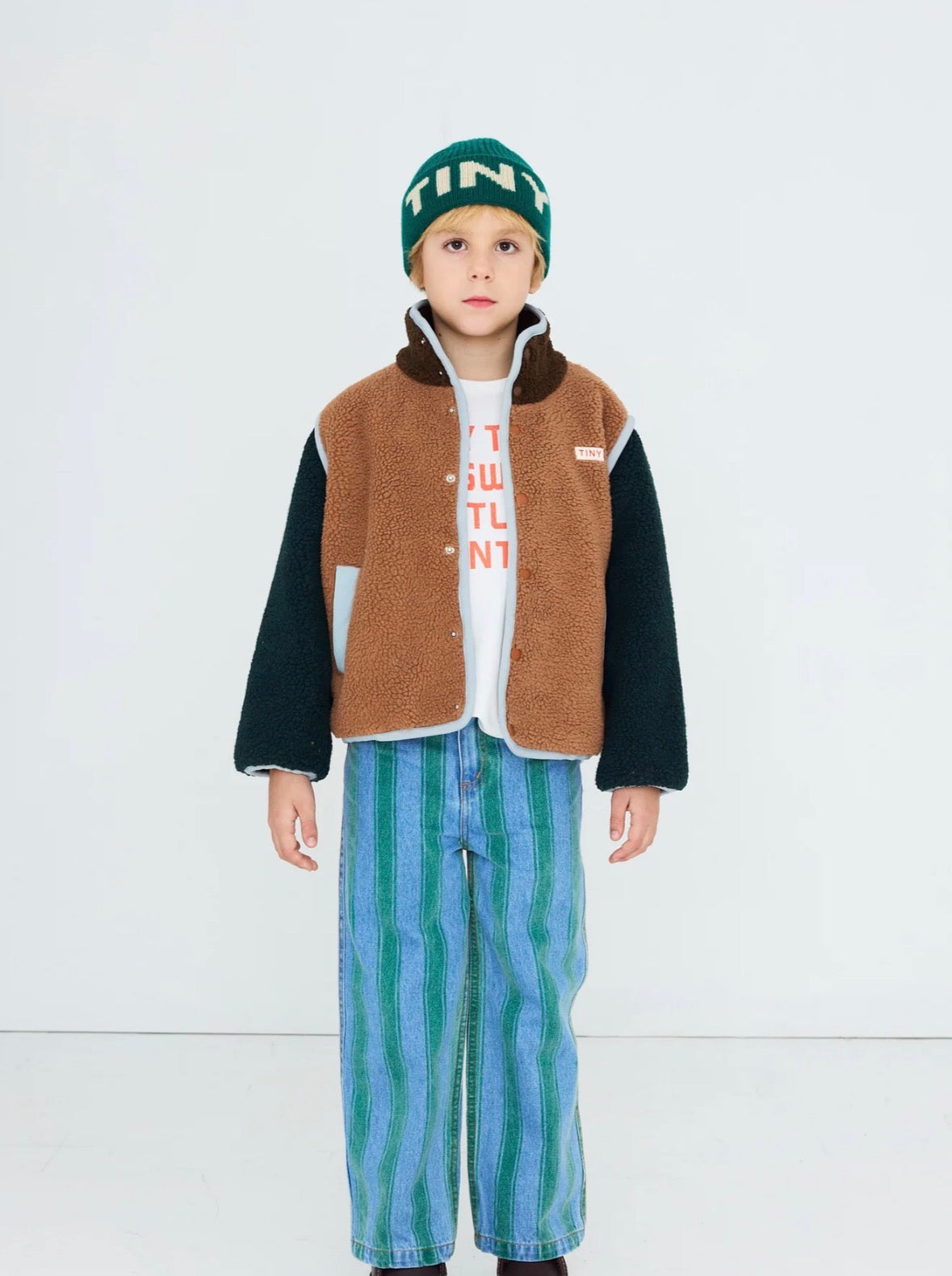 Tiny Cottons Color Block Sherpa Jacket