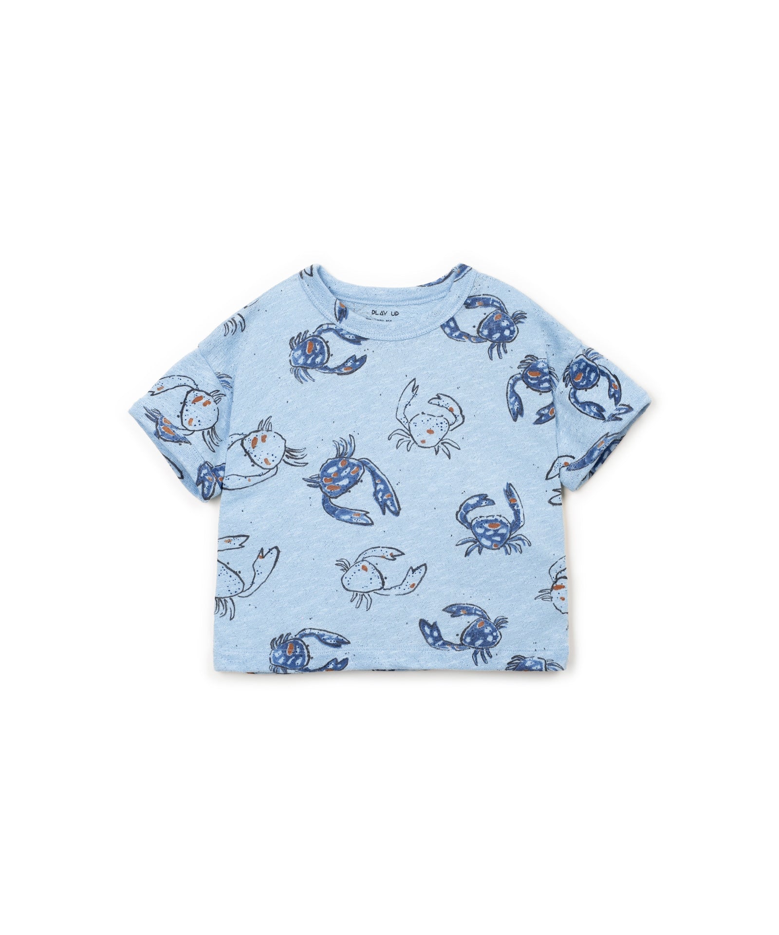Play Up Printed Crabs Flamé Jersey T-shirt Blauw