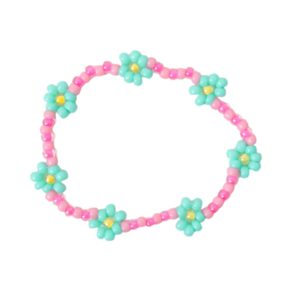 Love Issue Daisy Luminous Pink/Ocean Blue Armband