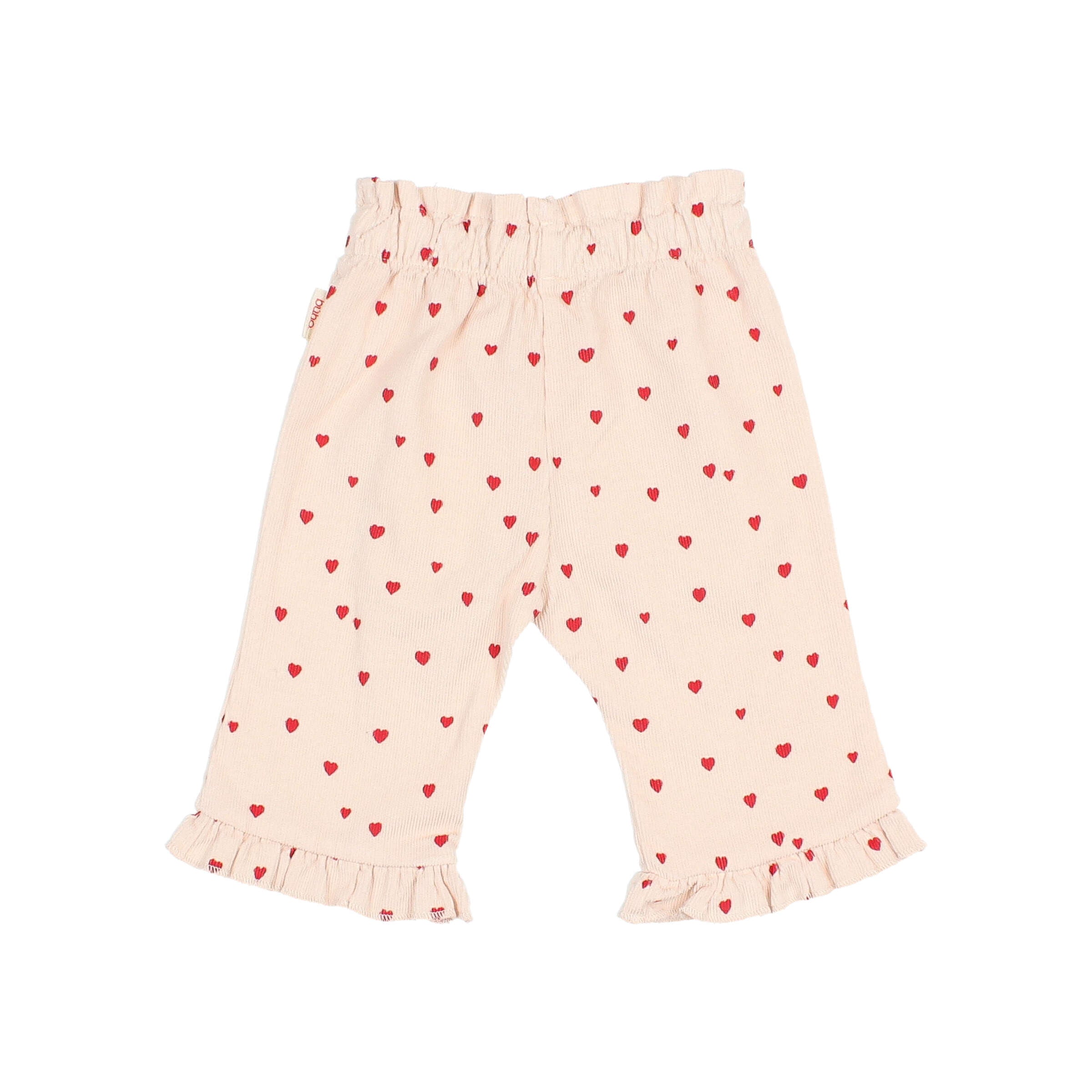 Búho Baby Mini Cuore Pants Cream Pink