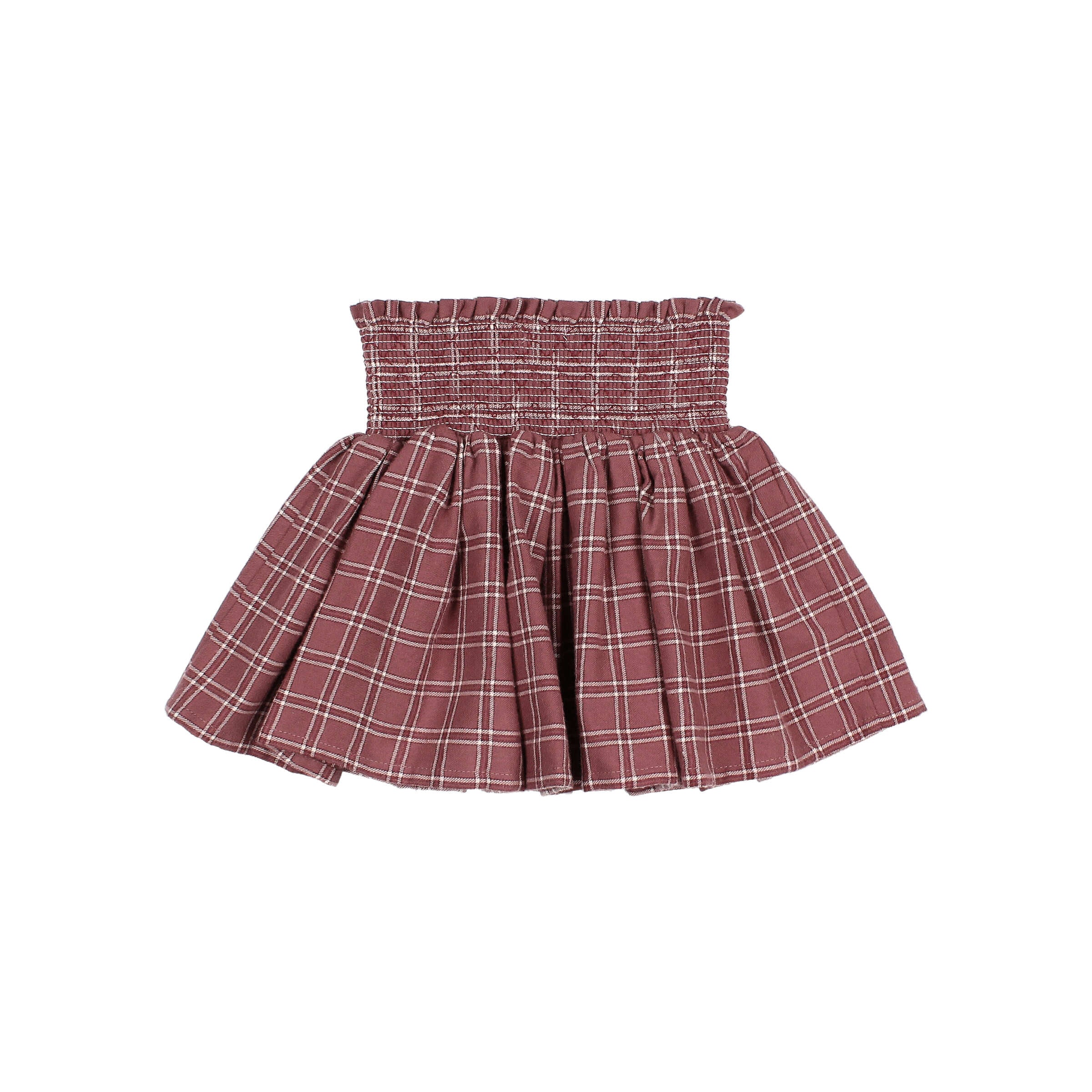 Búho Tartan Skirt Pomegranate