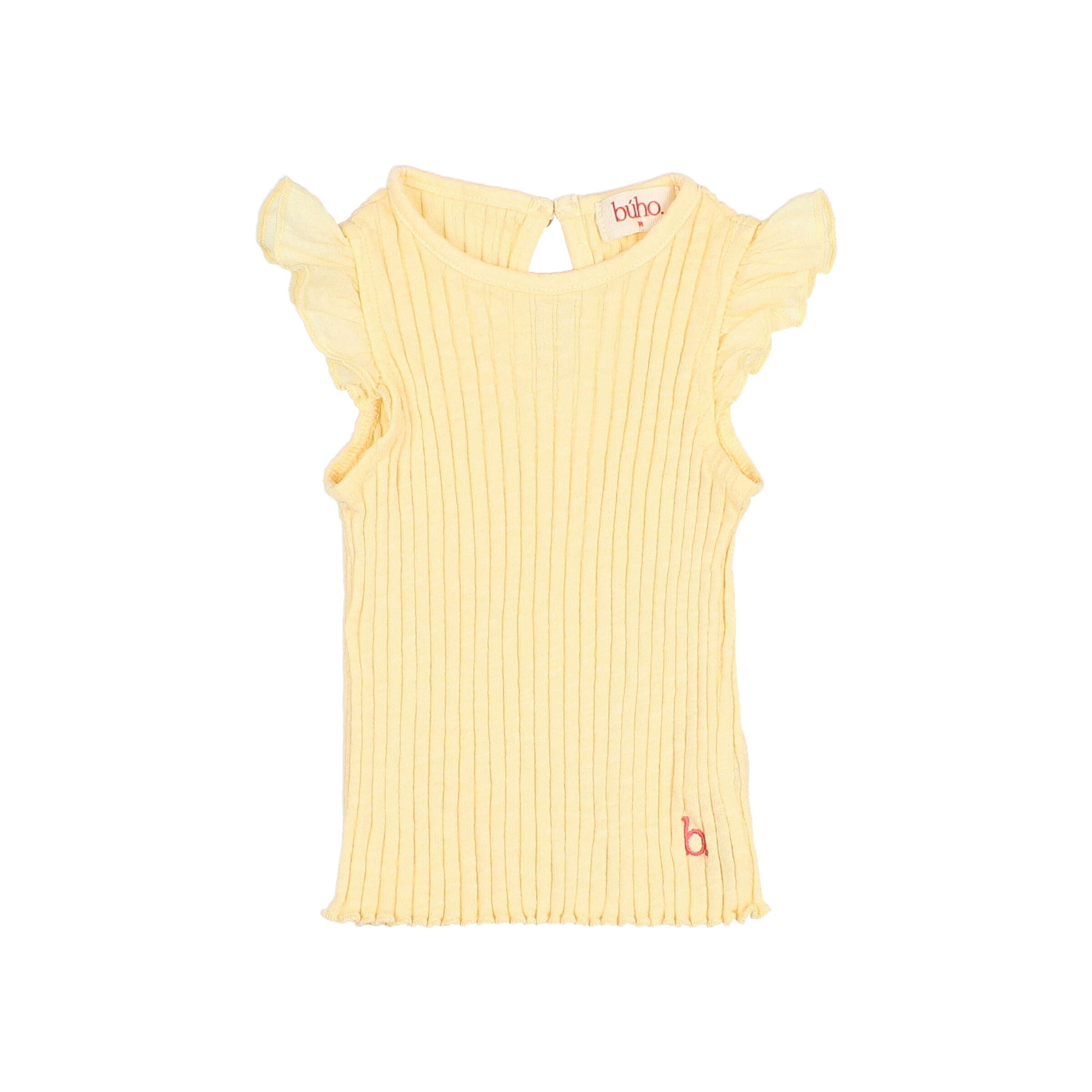 Búho Baby Rib Ruffle T-shirt Sun