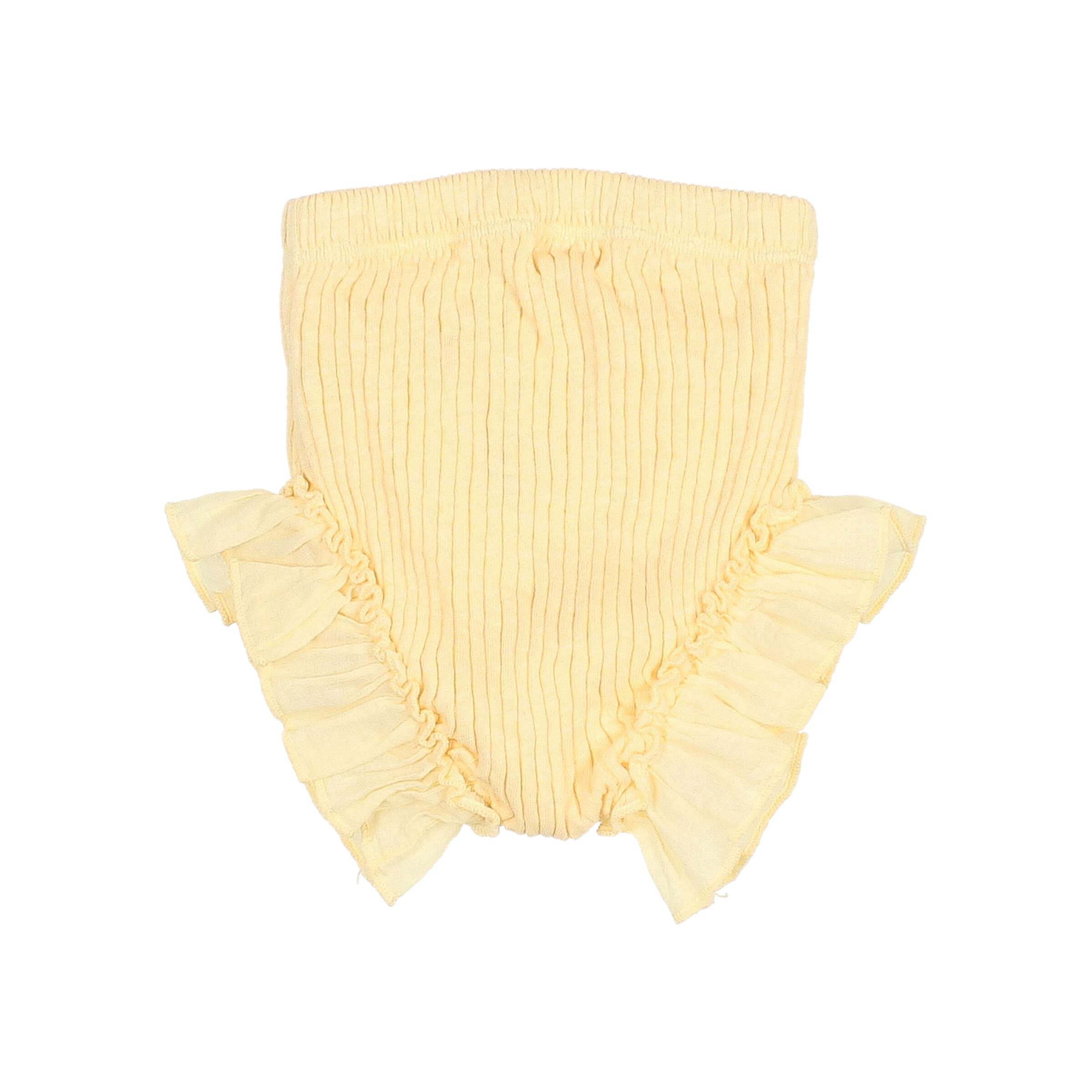 Búho Baby Rib Ruffle Bloomer Sun