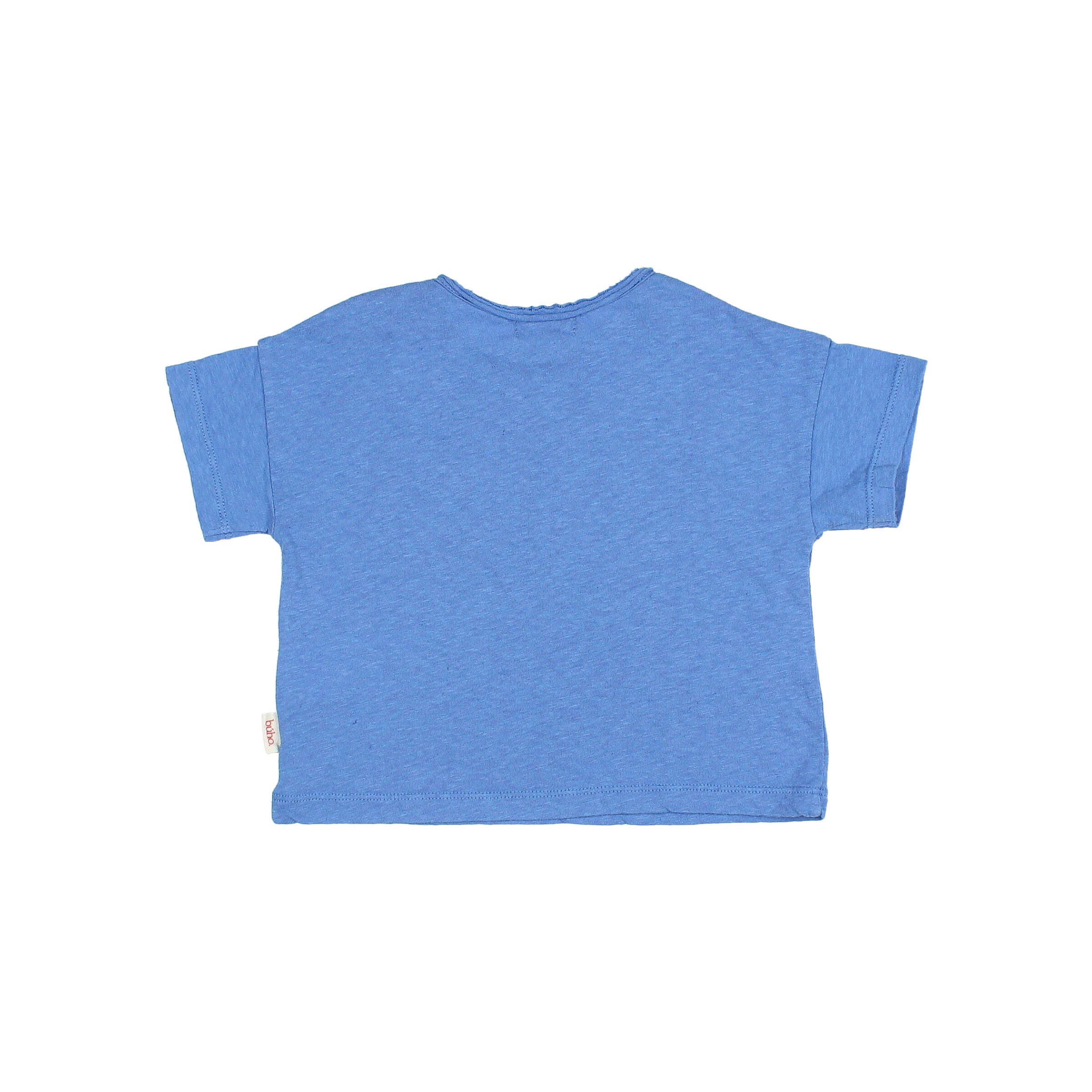 Búho Baby Linen T-shirt Ocean Blue