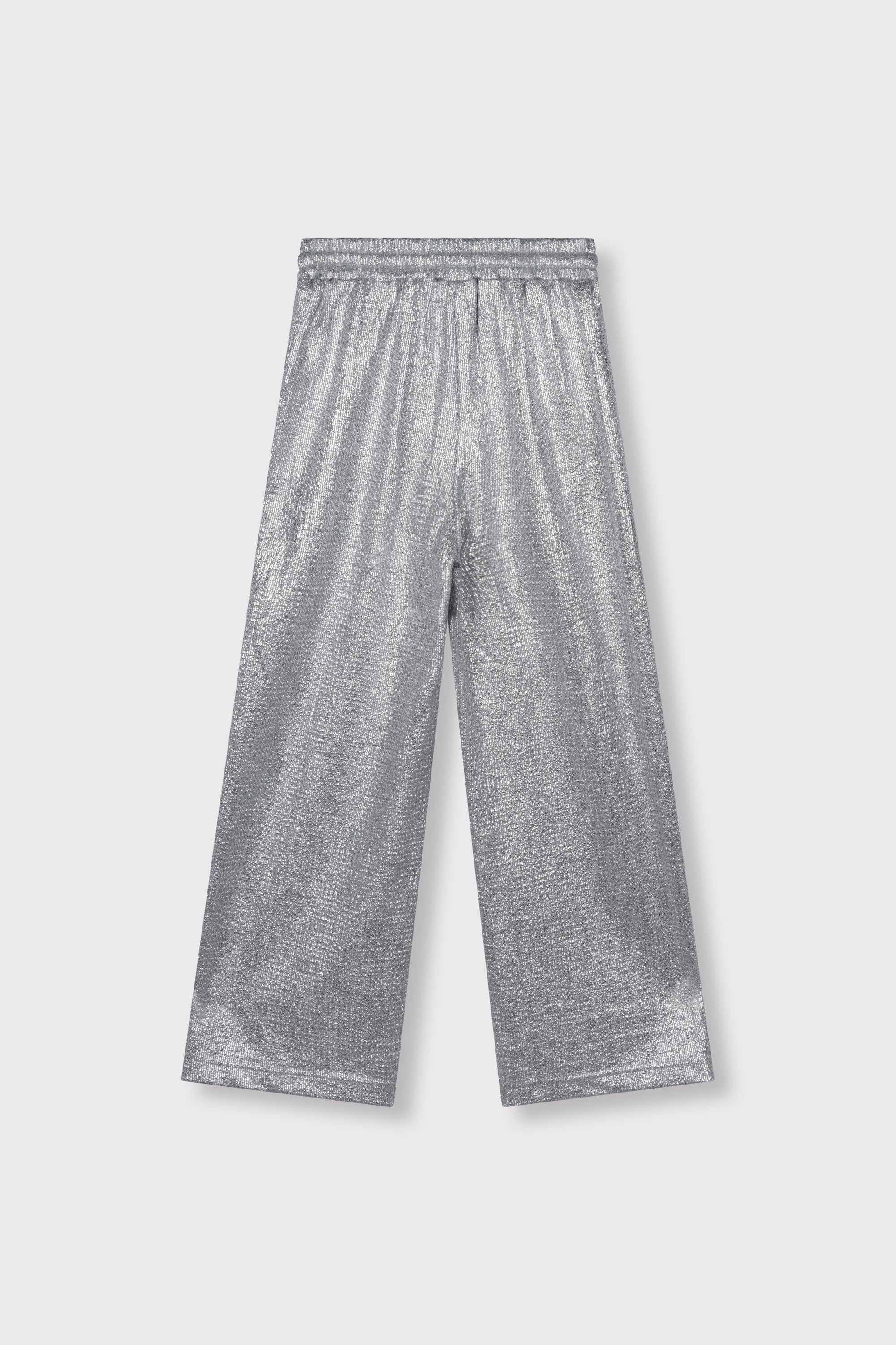 Alix Mini Knitted Wide Leg Pants Silver