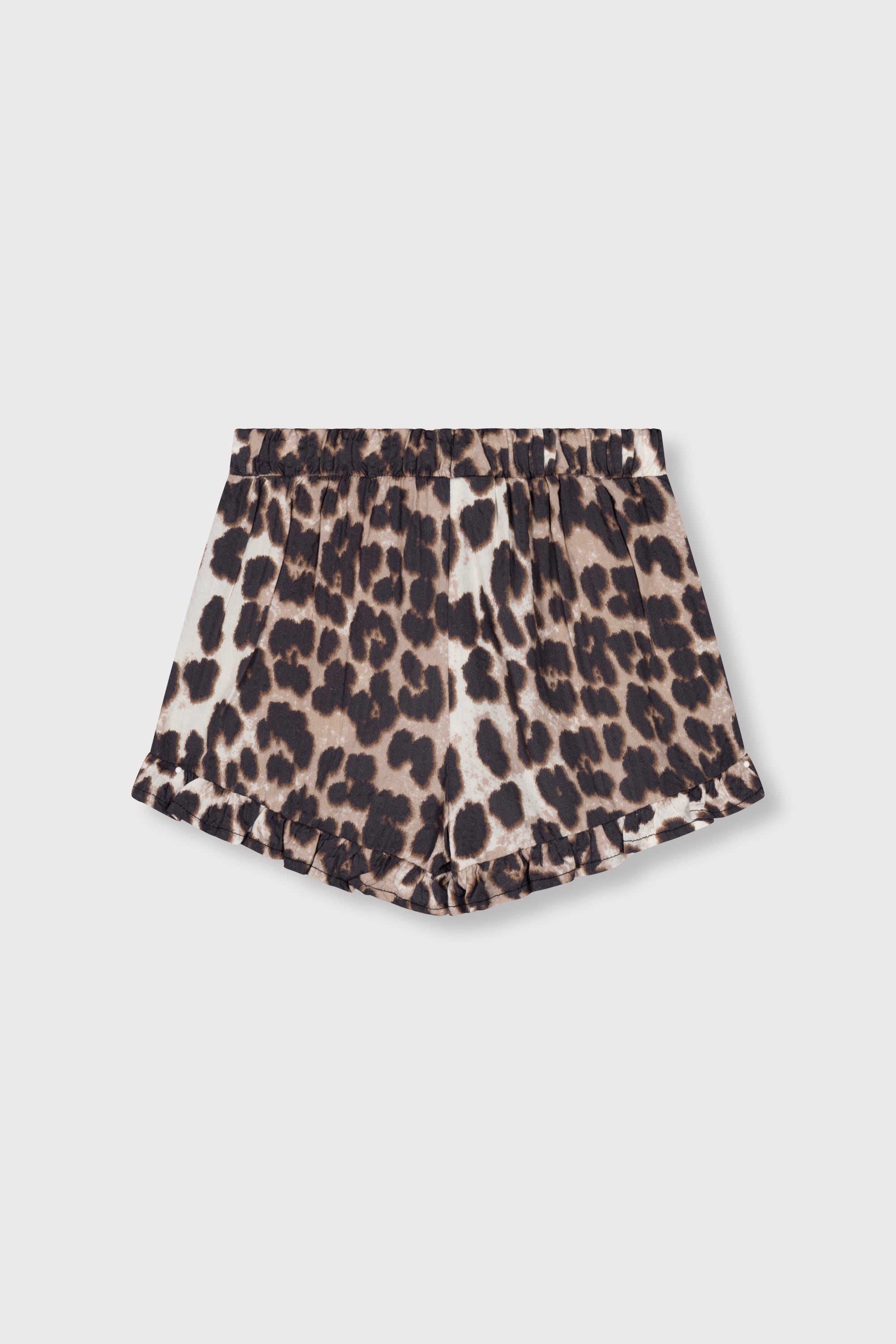 Alix Mini Animal Shorts With Ruffles