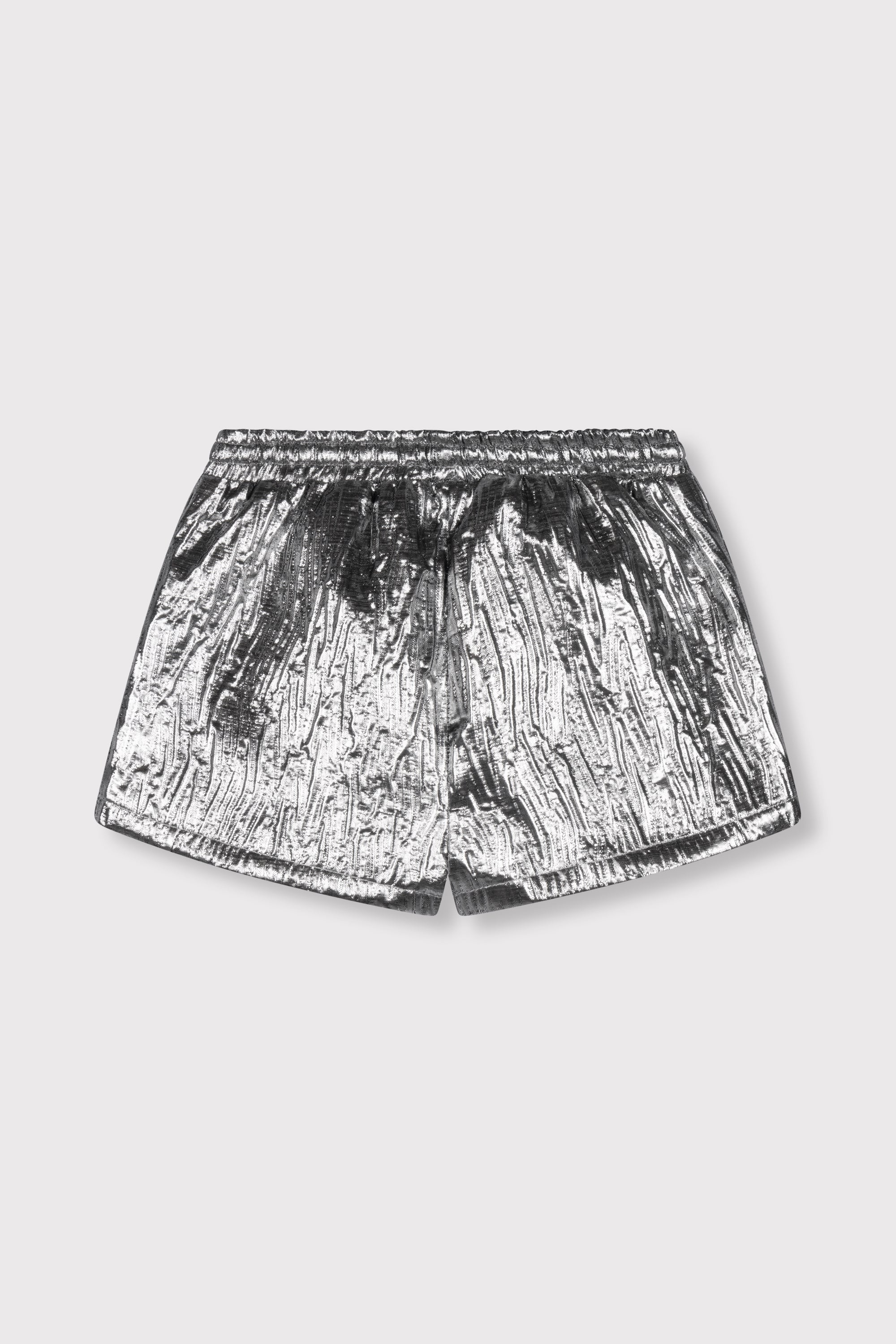 Alix Mini Woven Silver Shorts