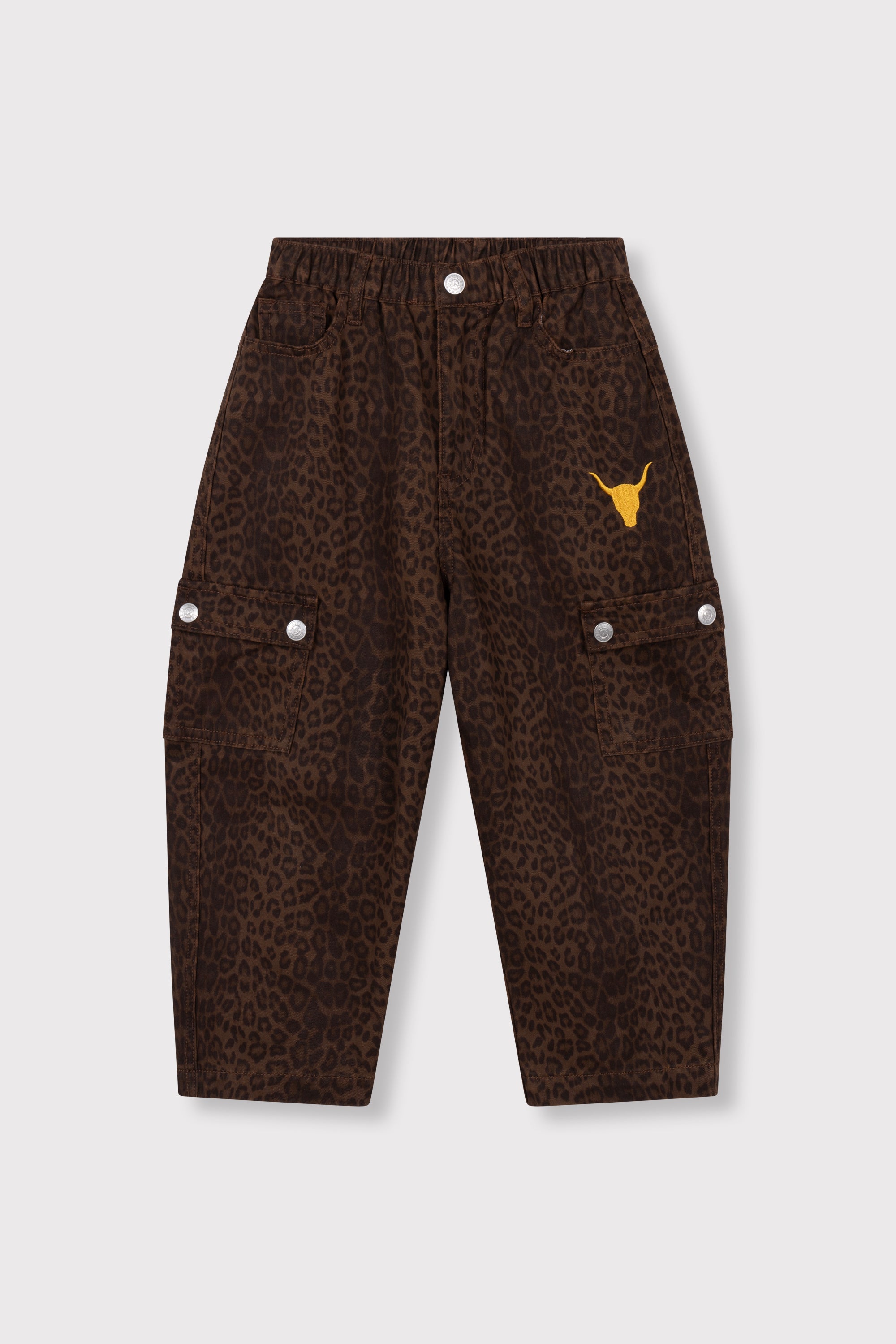 Alix Mini Kids Woven Leopard Cargo Pants