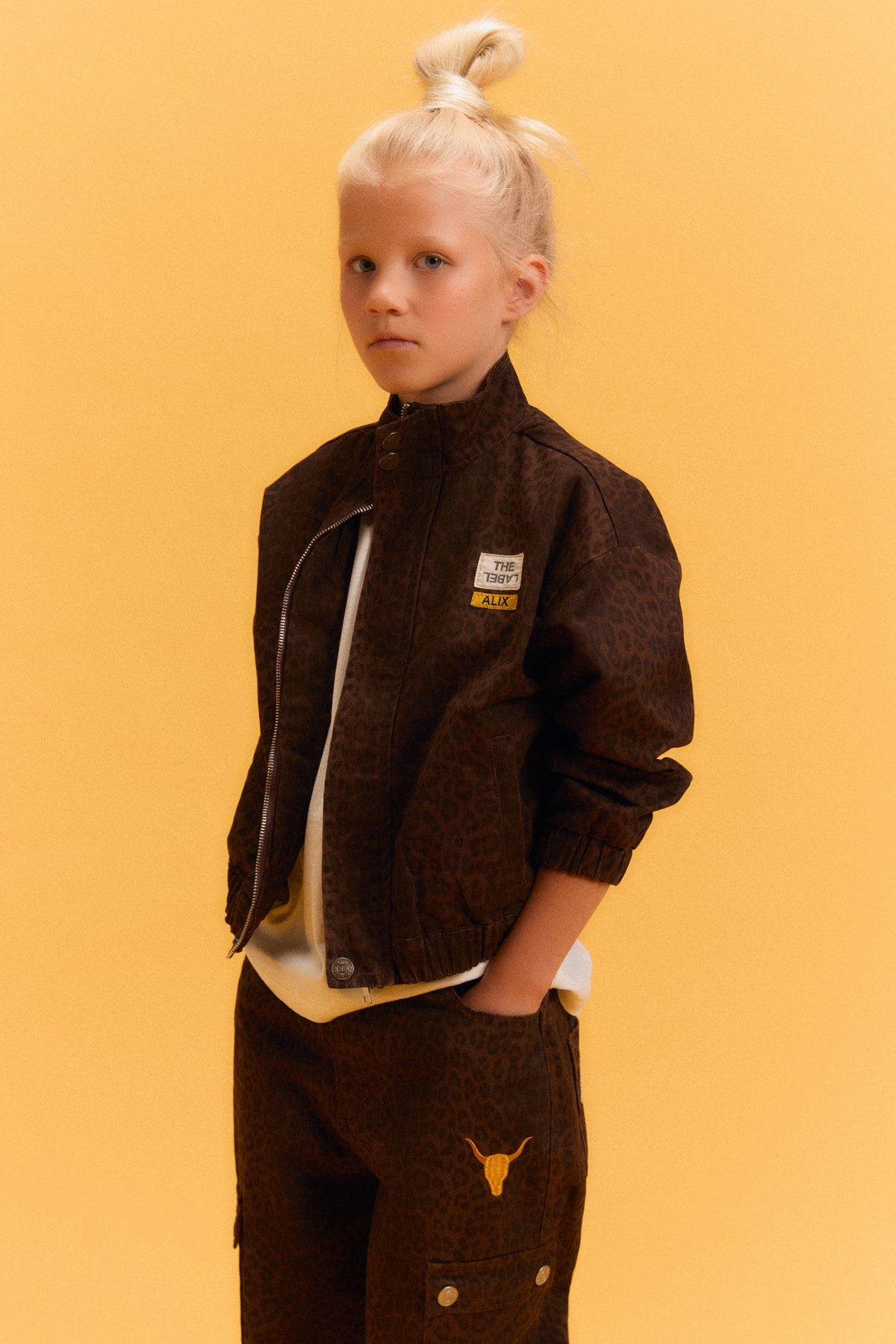 Alix Mini Woven Leopard Jacket