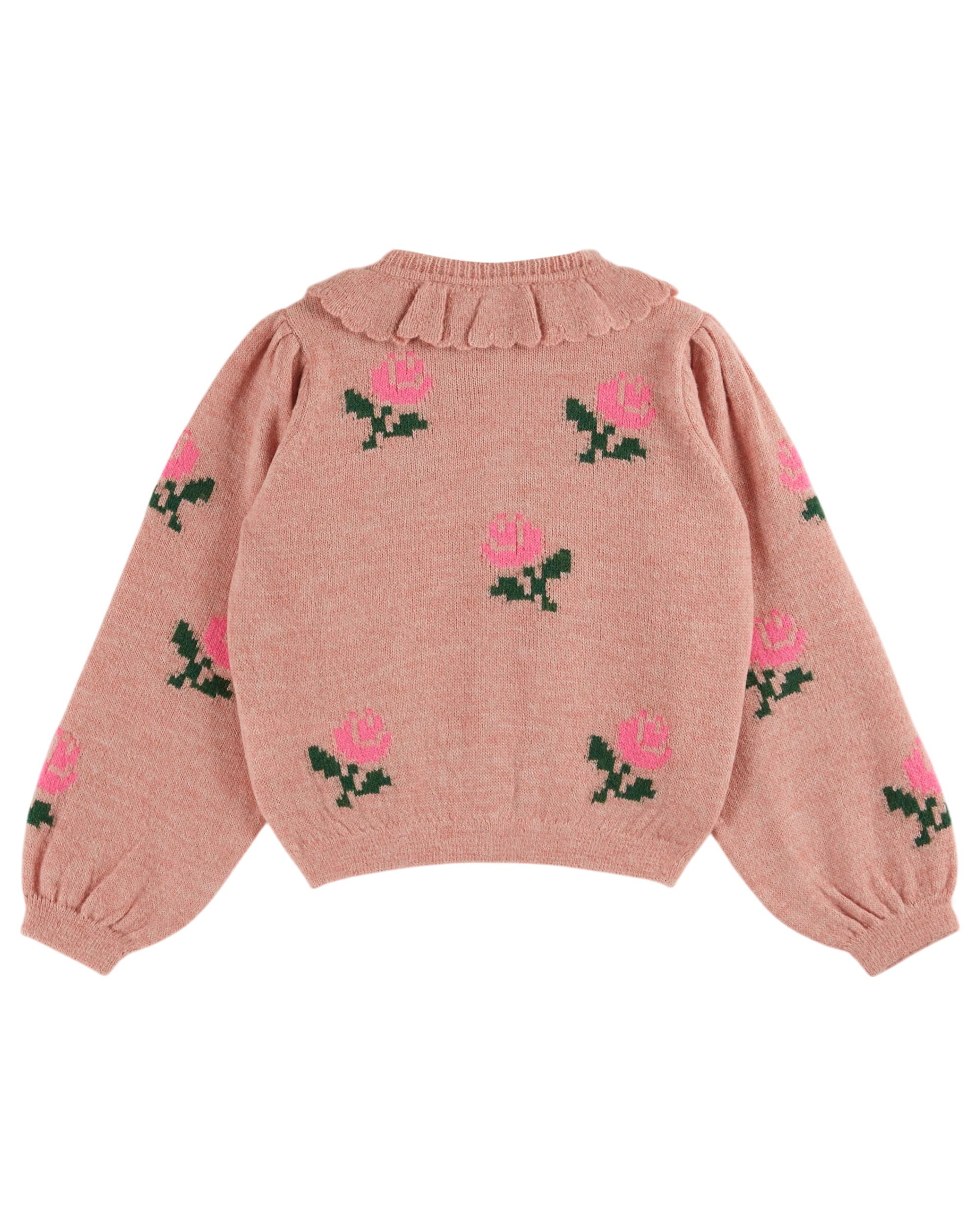 Emile & Ida Cardigan Fleurs Rose Vest