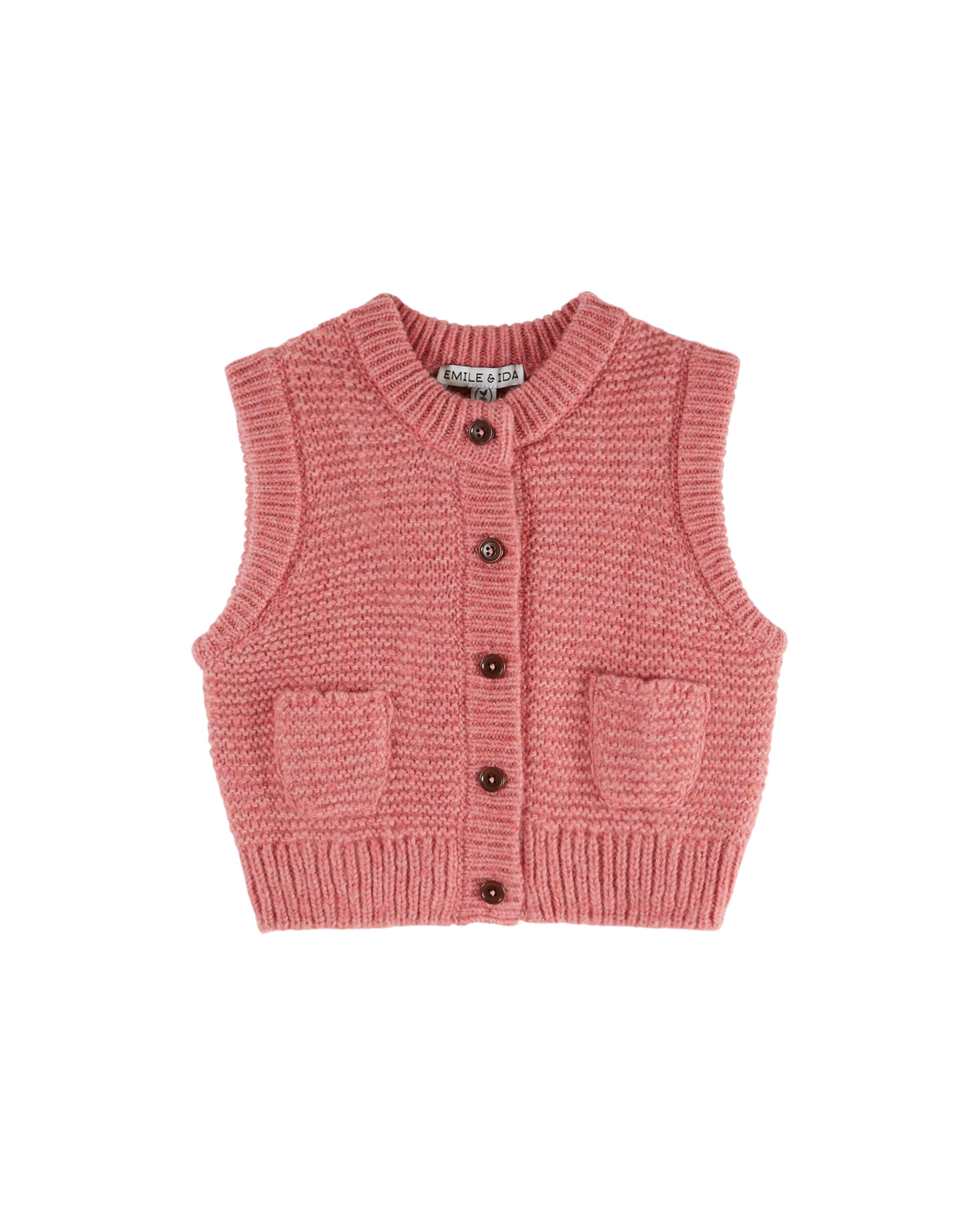 Emile & Ida Gilet Sans Manches DouDou Blush