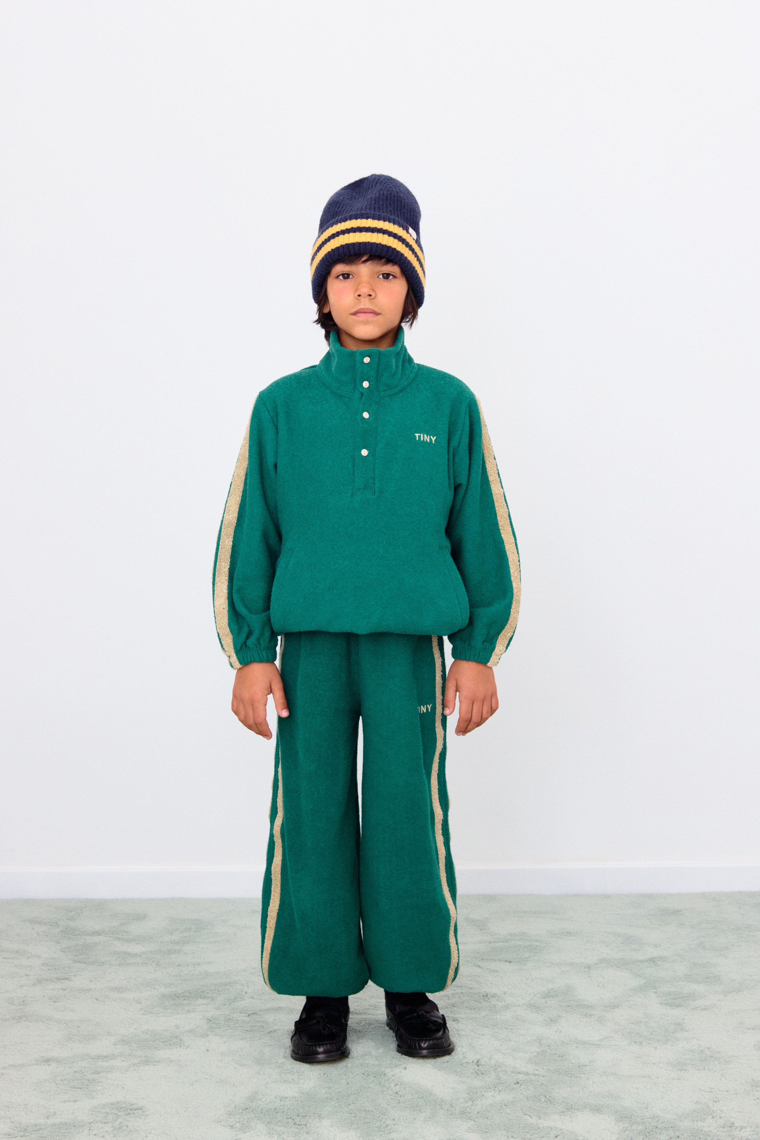 Tiny Cottons Towel Mockneck Sweatshirt Boys
