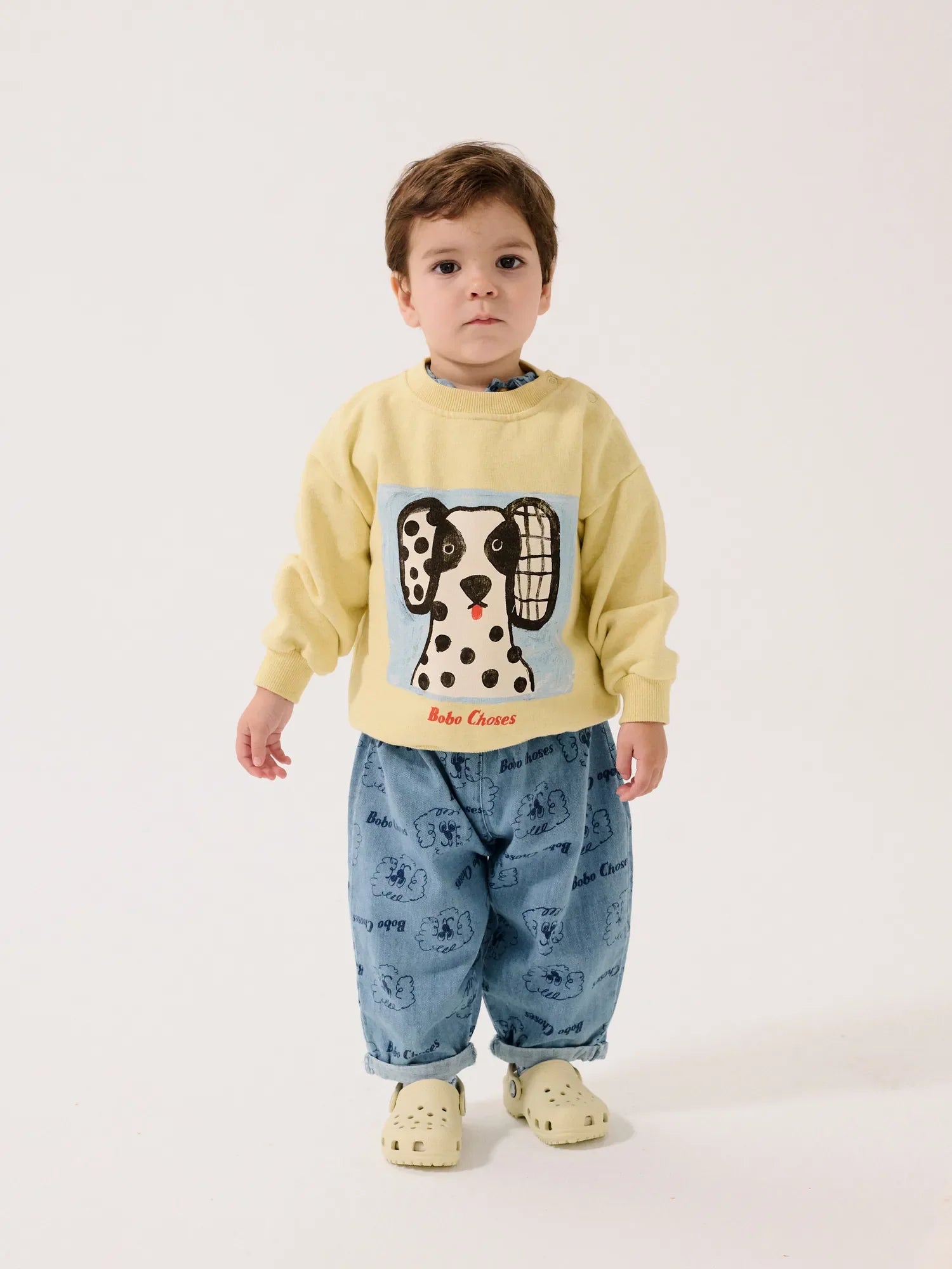 Bobo Choses Pickles The Dog All Over Denim Pants Baby