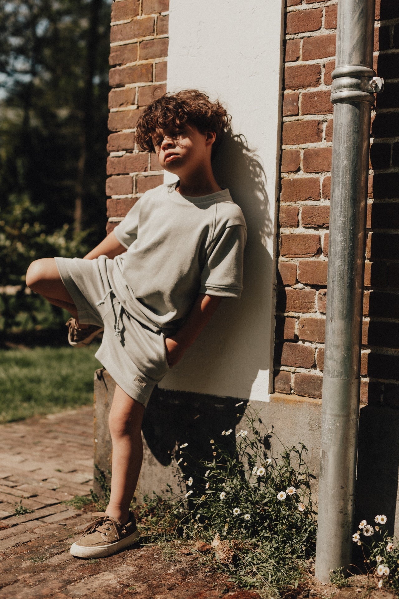 Baje Studio Hernani Sweat Short Green Greyish