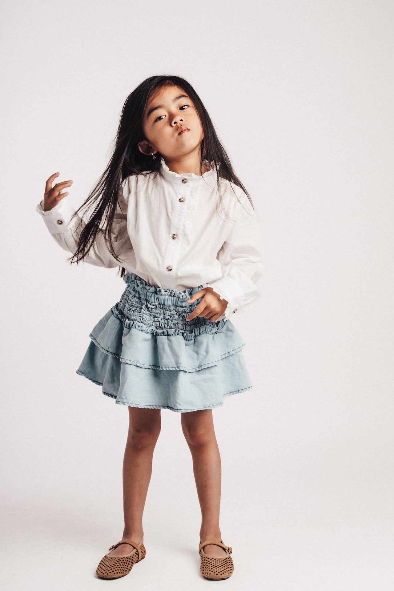 Baje Studio Yille Denim Rok Blue Denim Light