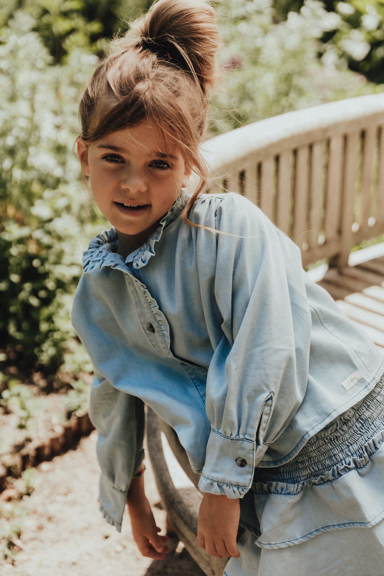 Baje Studio Lala Blouse Blue Denim Light