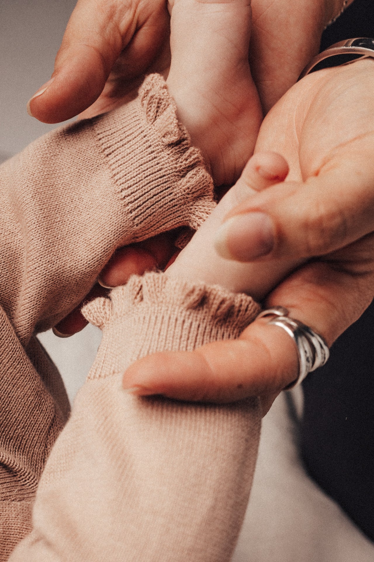 Baje Studio Lauren Gebreide Baby Broek Rose Cafe