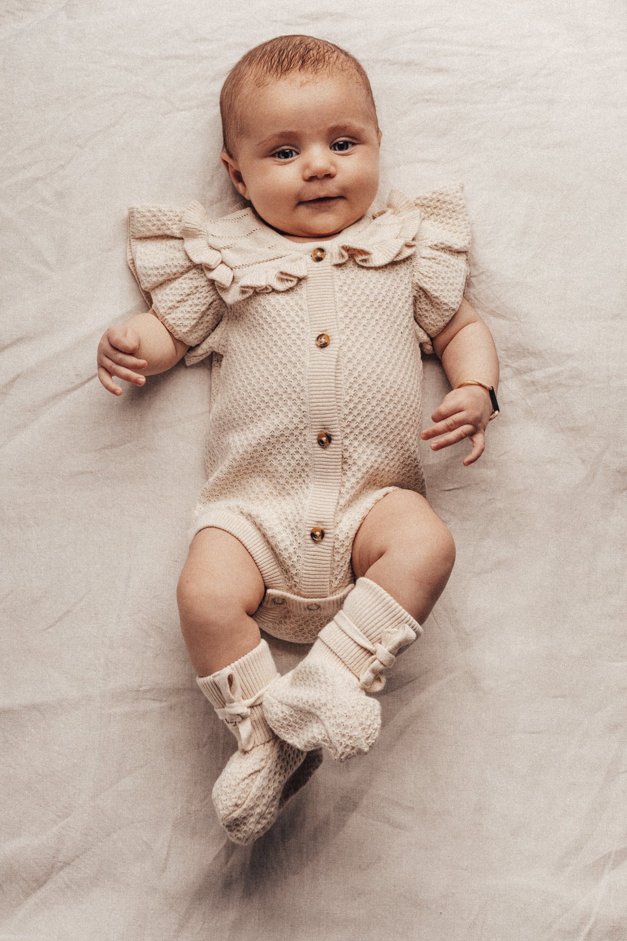 Baje Studio Lousy Baby Romper Off White