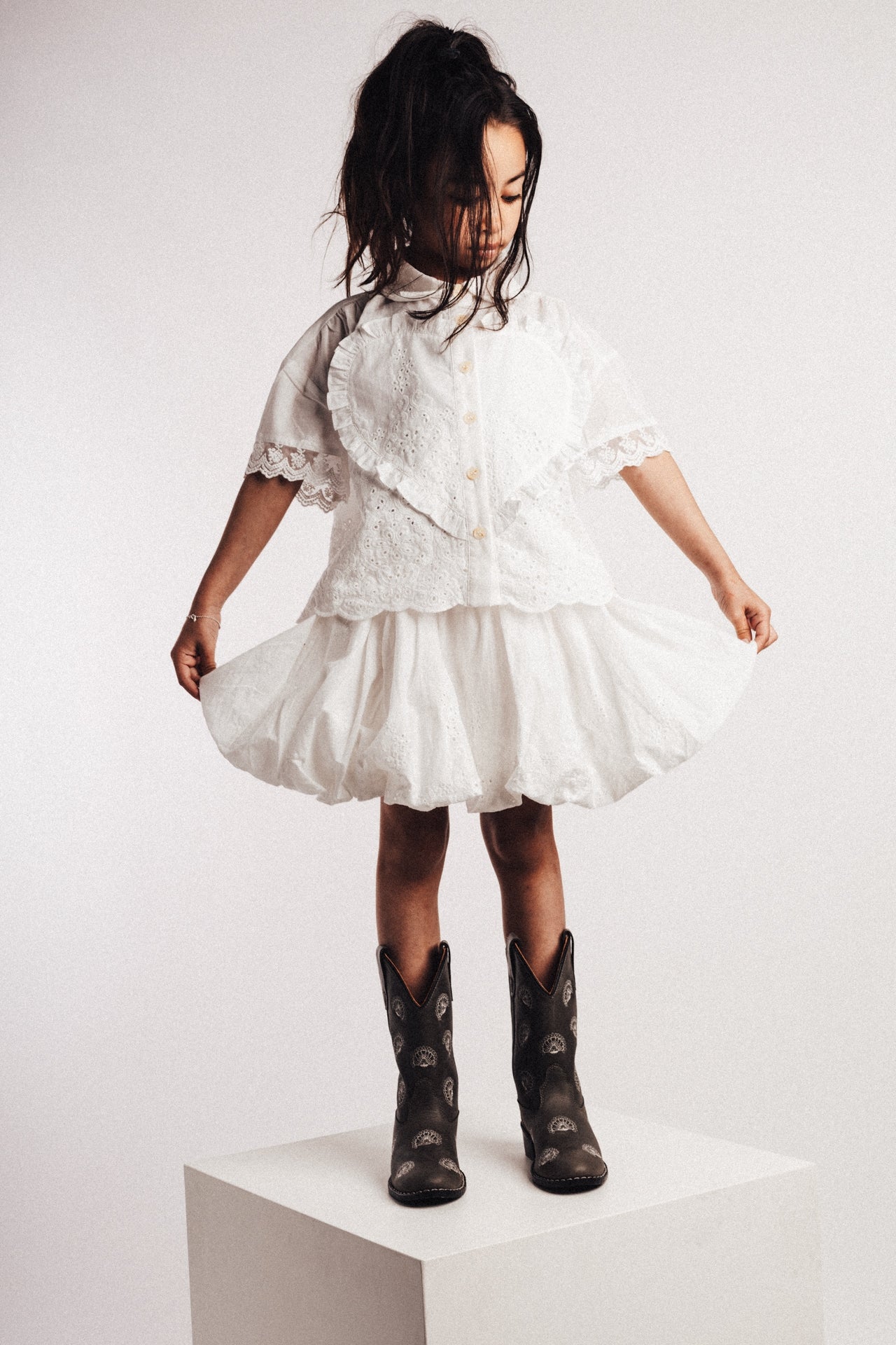 Baje Studio Lexie Ballon Rok Off White