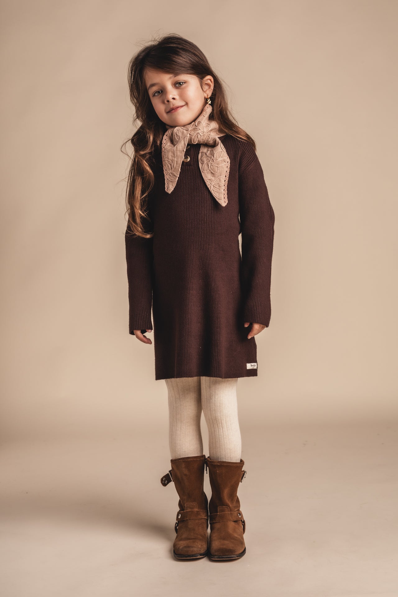 Baje Studio Norez Jurk Brown Choco