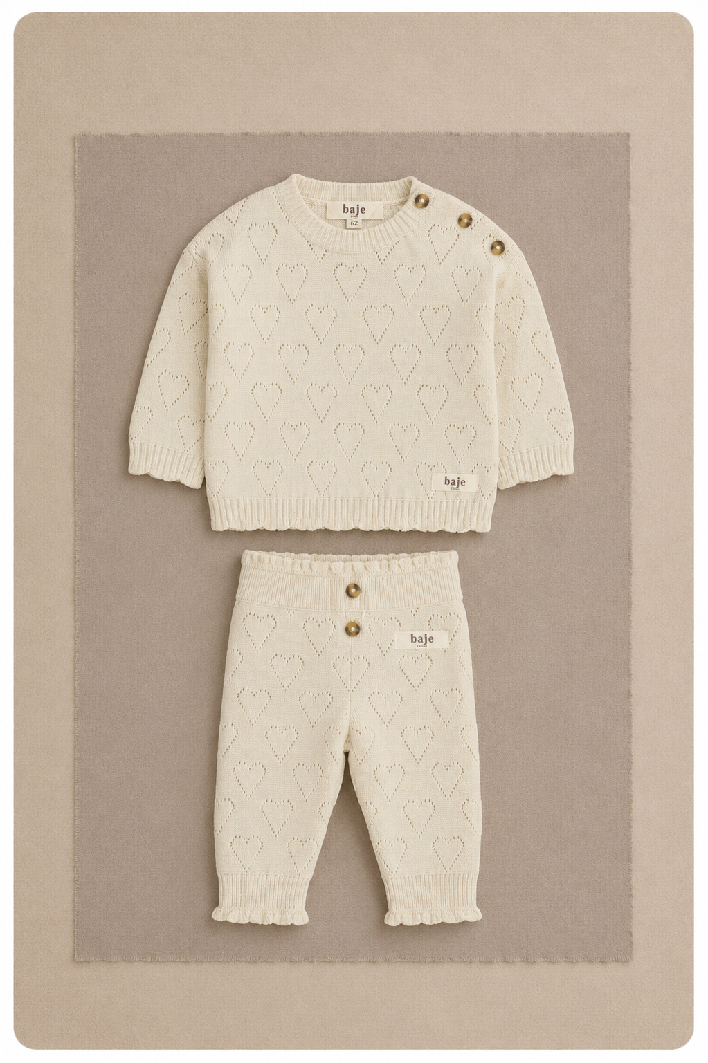 Baje Studio Charlie Baby Broek Creme Oat