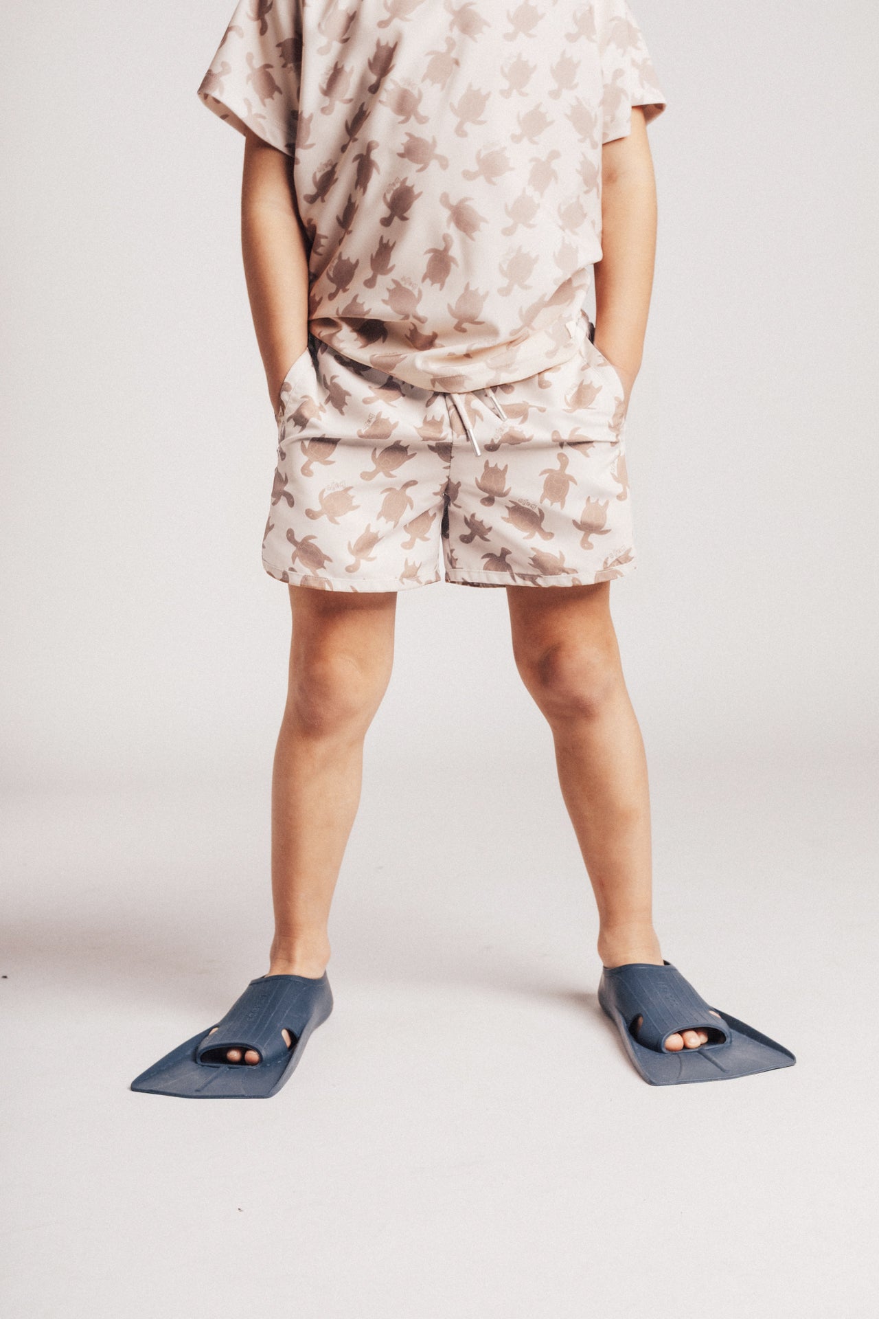 Baje Studio Mello Print Swimshort Creme Oat