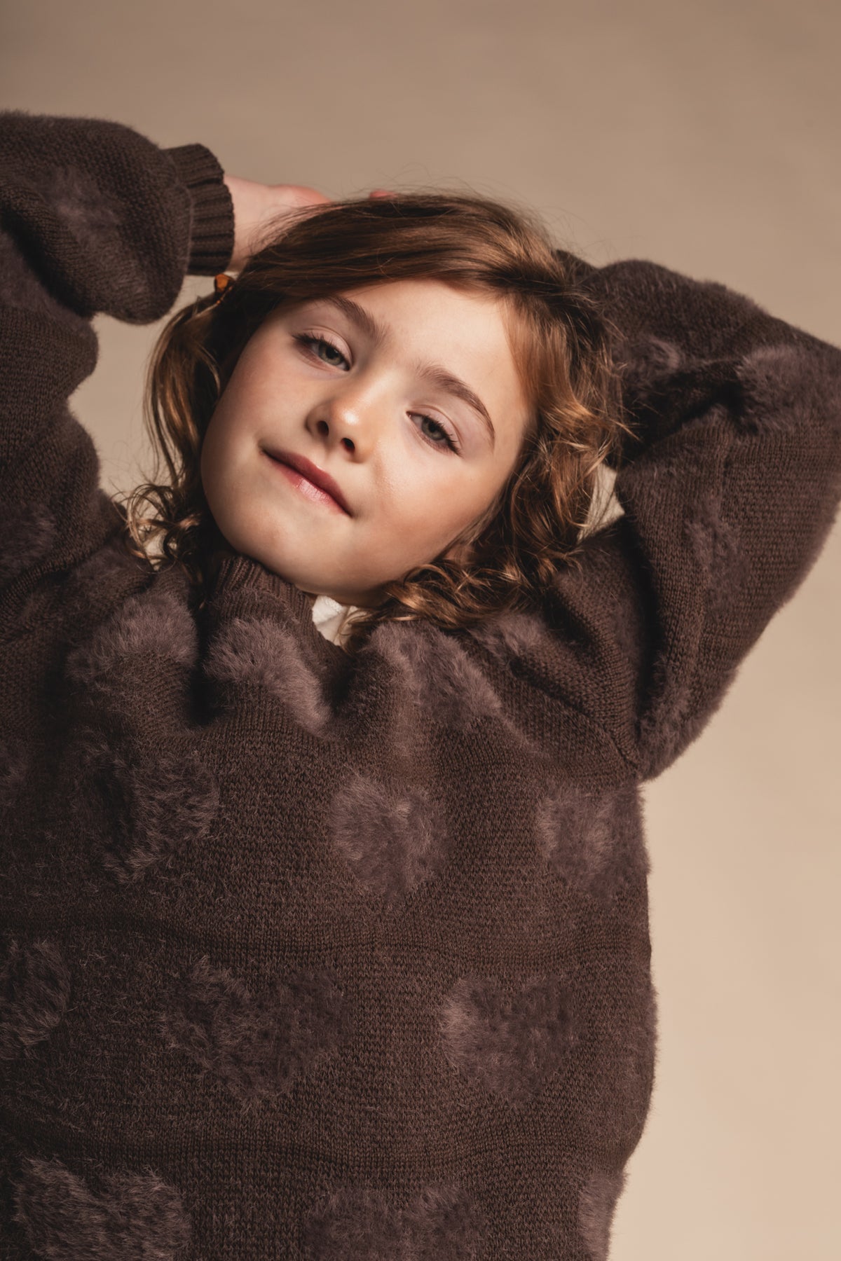 Baje Studio Soho Knit Heart Brown Dark